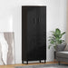 Høyskap 2 pcs Svart Eik 69,5 x 34 x 180 cm Sponplater og glass