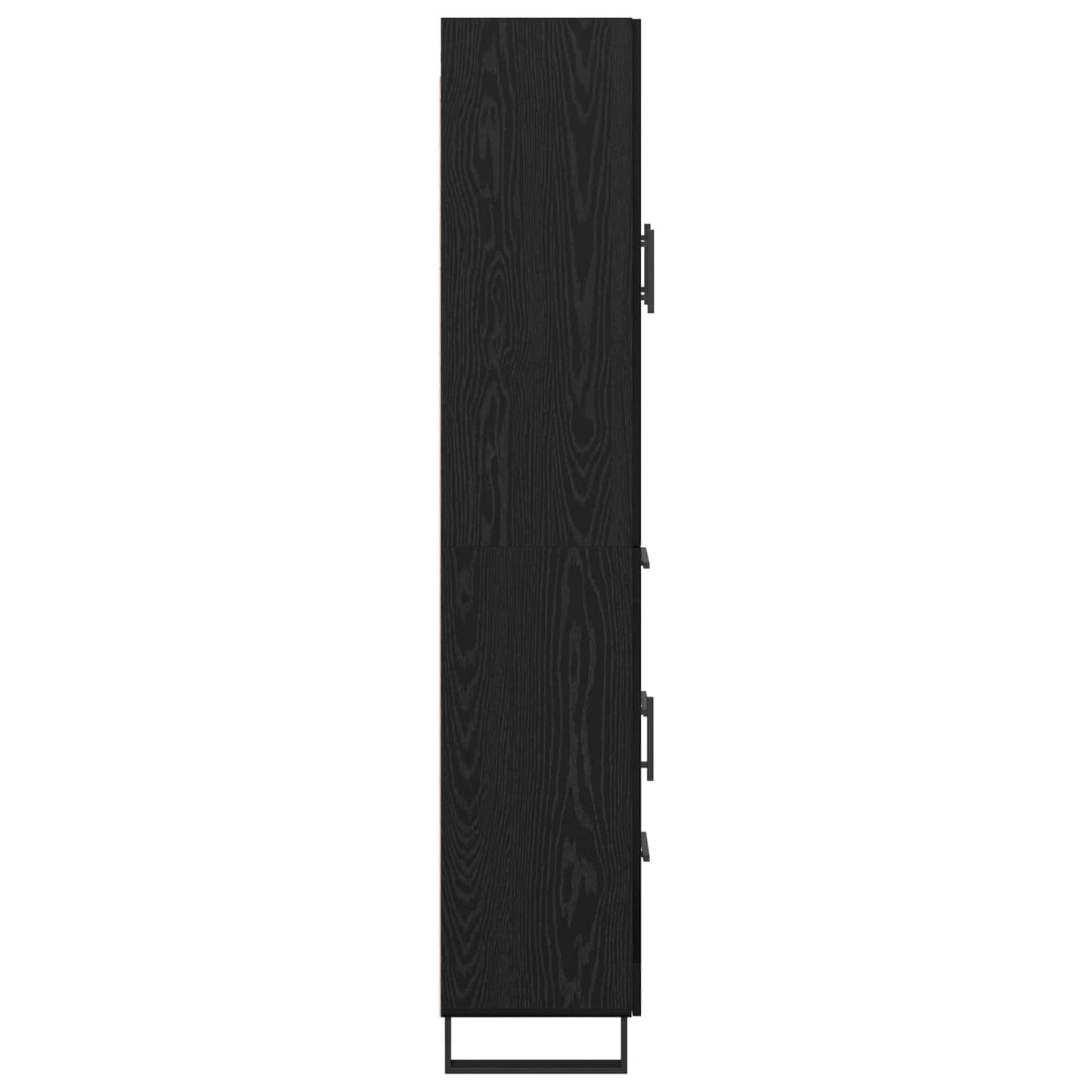Høyskap 2 pcs Svart Eik 69,5 x 34 x 180 cm Sponplater og glass