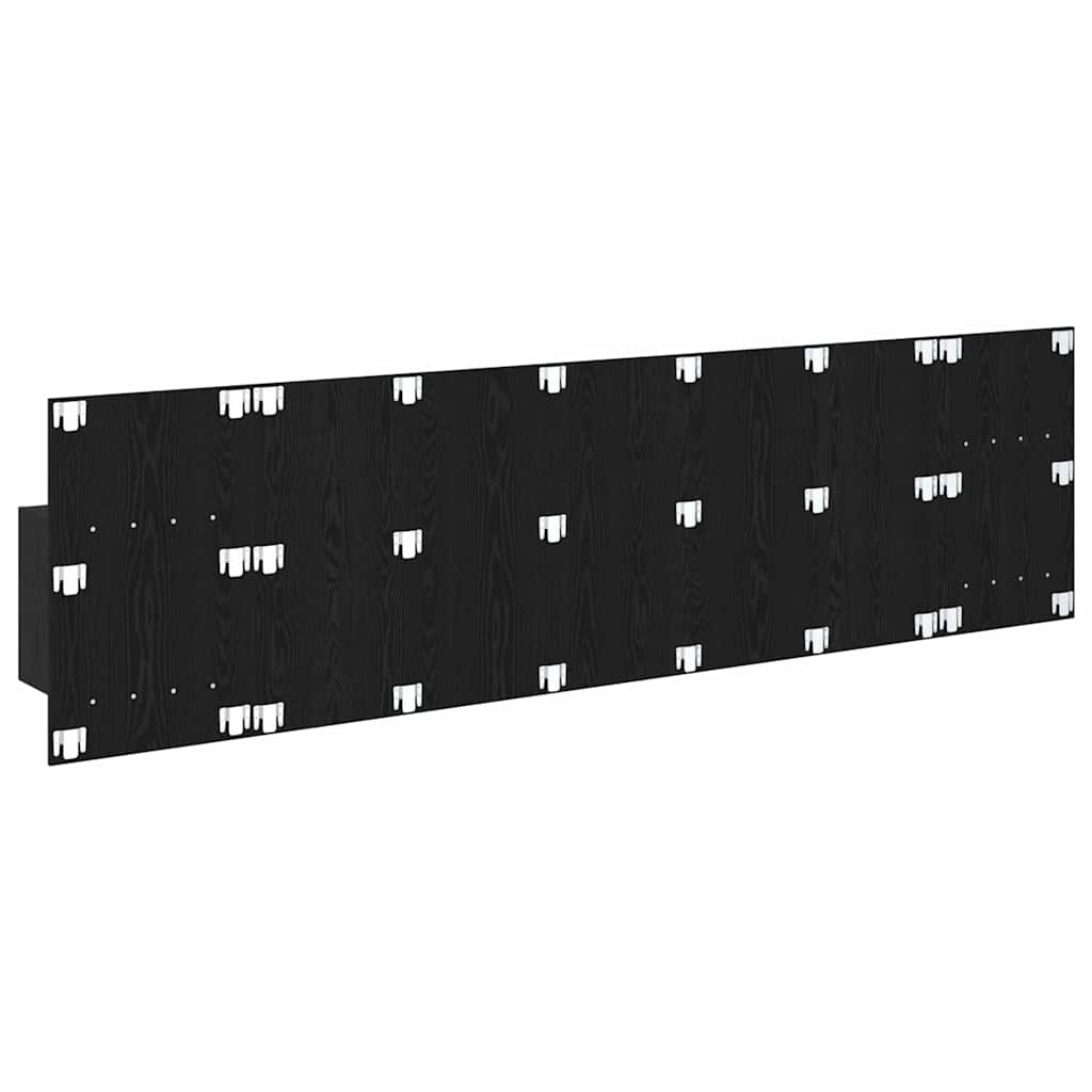 Hodegjerde Med Skap med skuff 3 pcs Svart Eik Konstruert tre