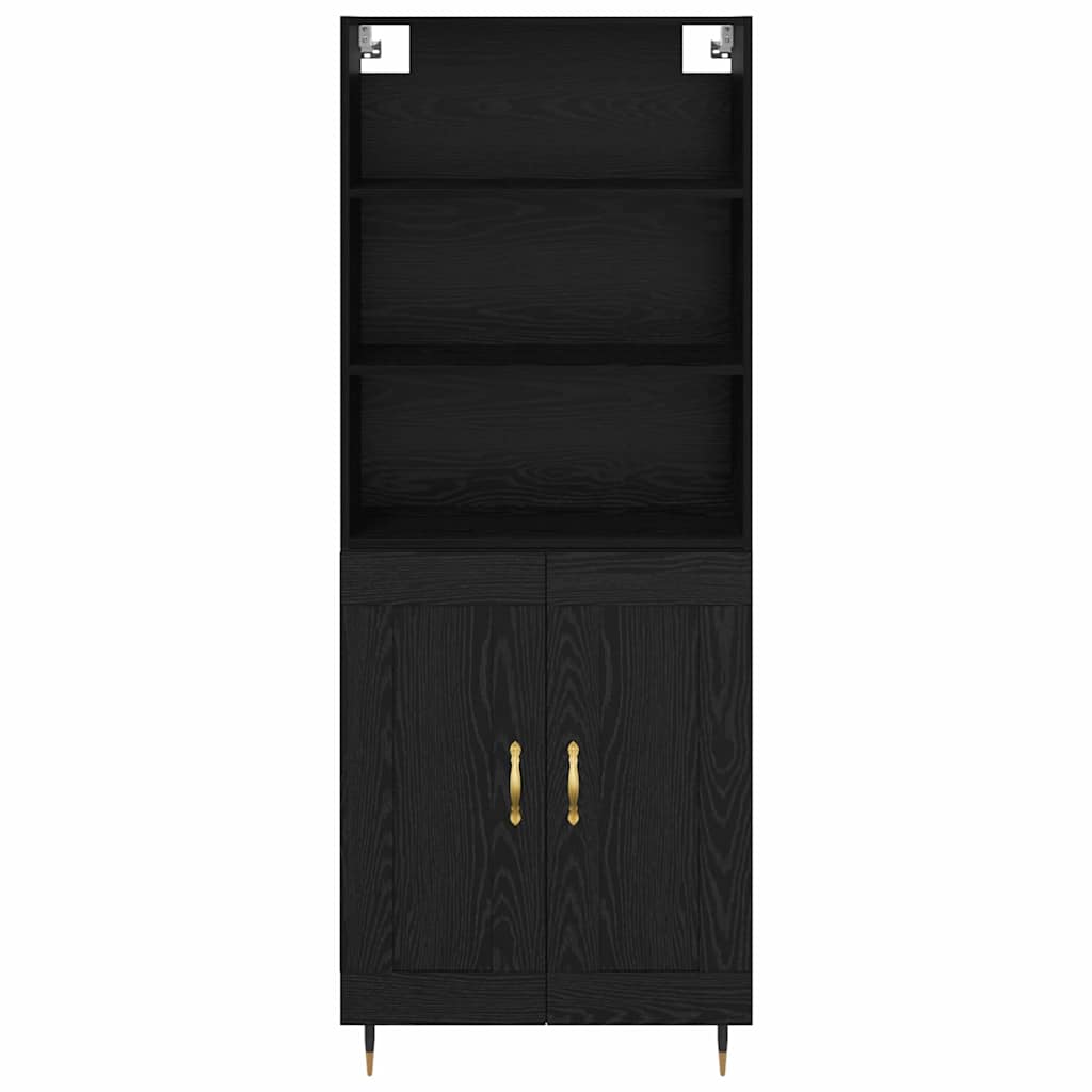 Høyskap Svart eik 69,5 x 34 x 180 cm Konstruert tre