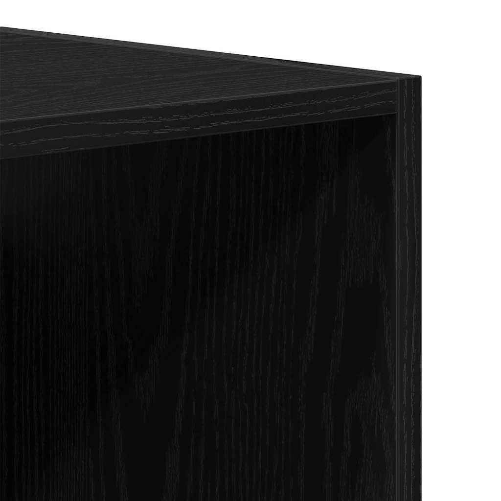 Høyskap Svart Eik 69,5 x 34 x 180 cm Konstruert tre