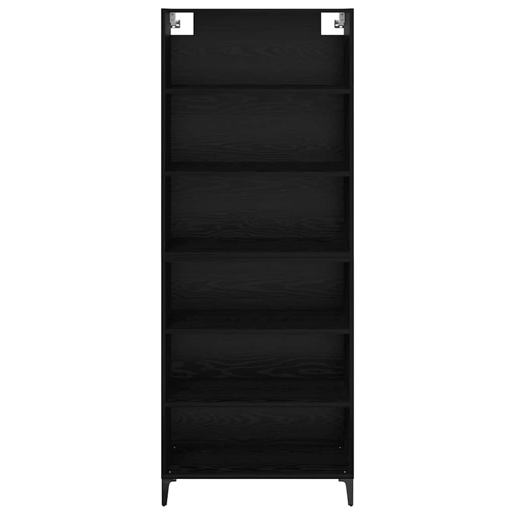 Høyskap Svart Eik 69,5 x 34 x 180 cm Konstruert tre