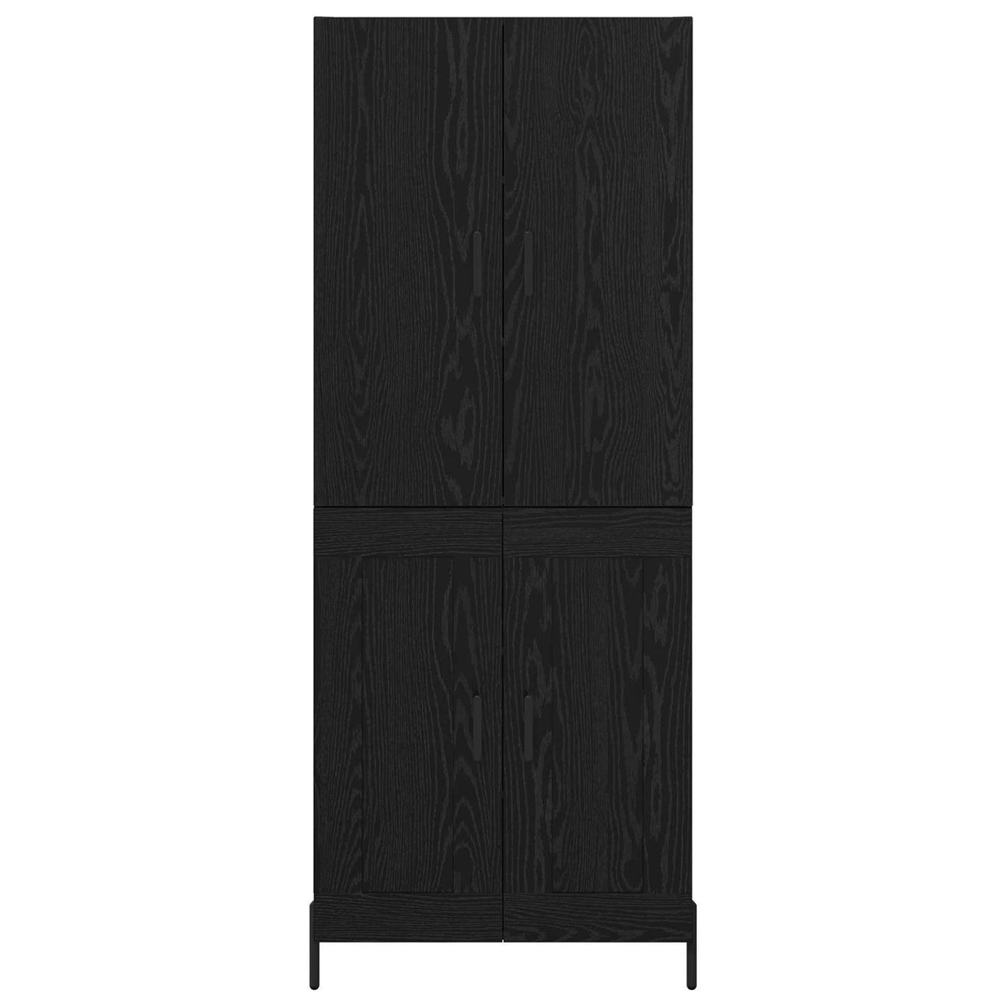 Høyskap Veggmontert Svart Eik 69,5 x 34 x 180 cm Konstruert tre