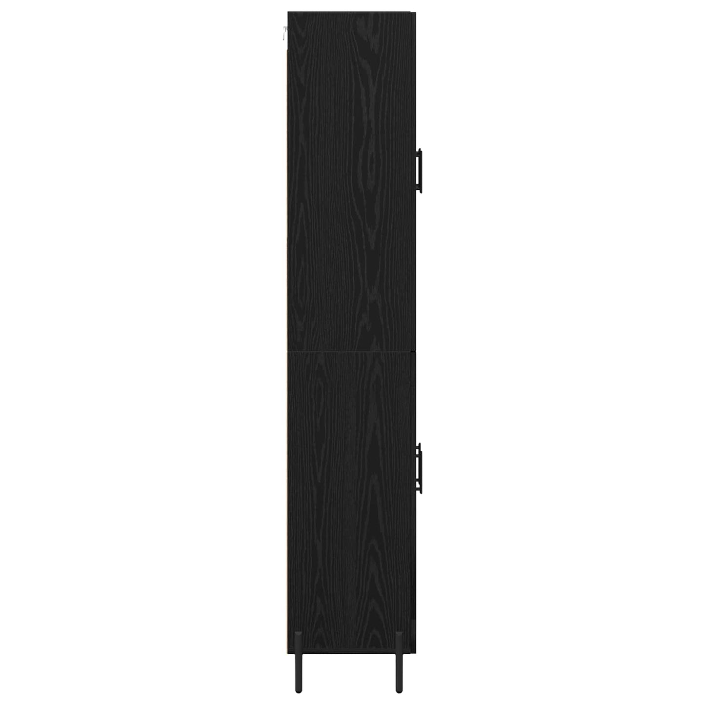 Høyskap Veggmontert Svart Eik 69,5 x 34 x 180 cm Konstruert tre