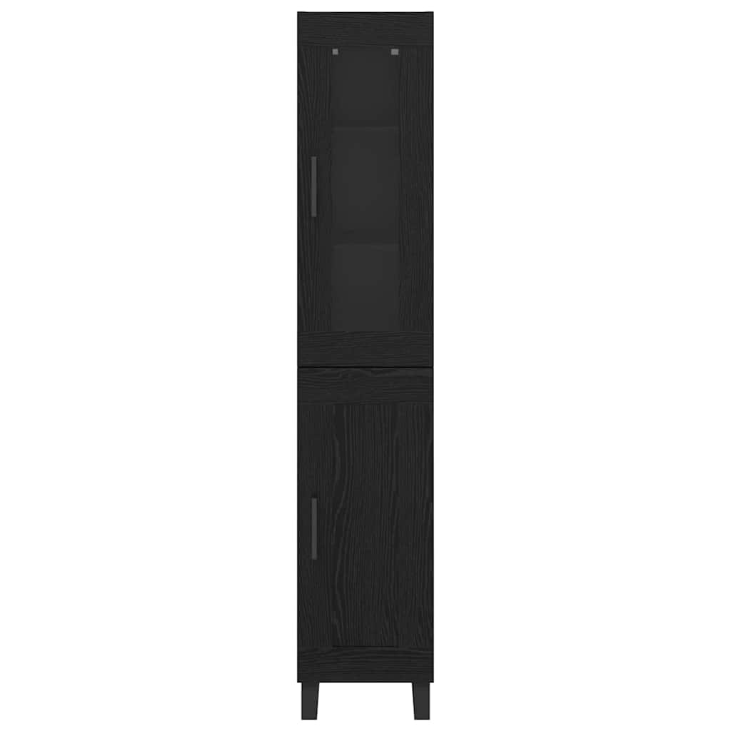 Høyskap Svart Eik 34,5 x 34 x 180 cm Konstruert tre