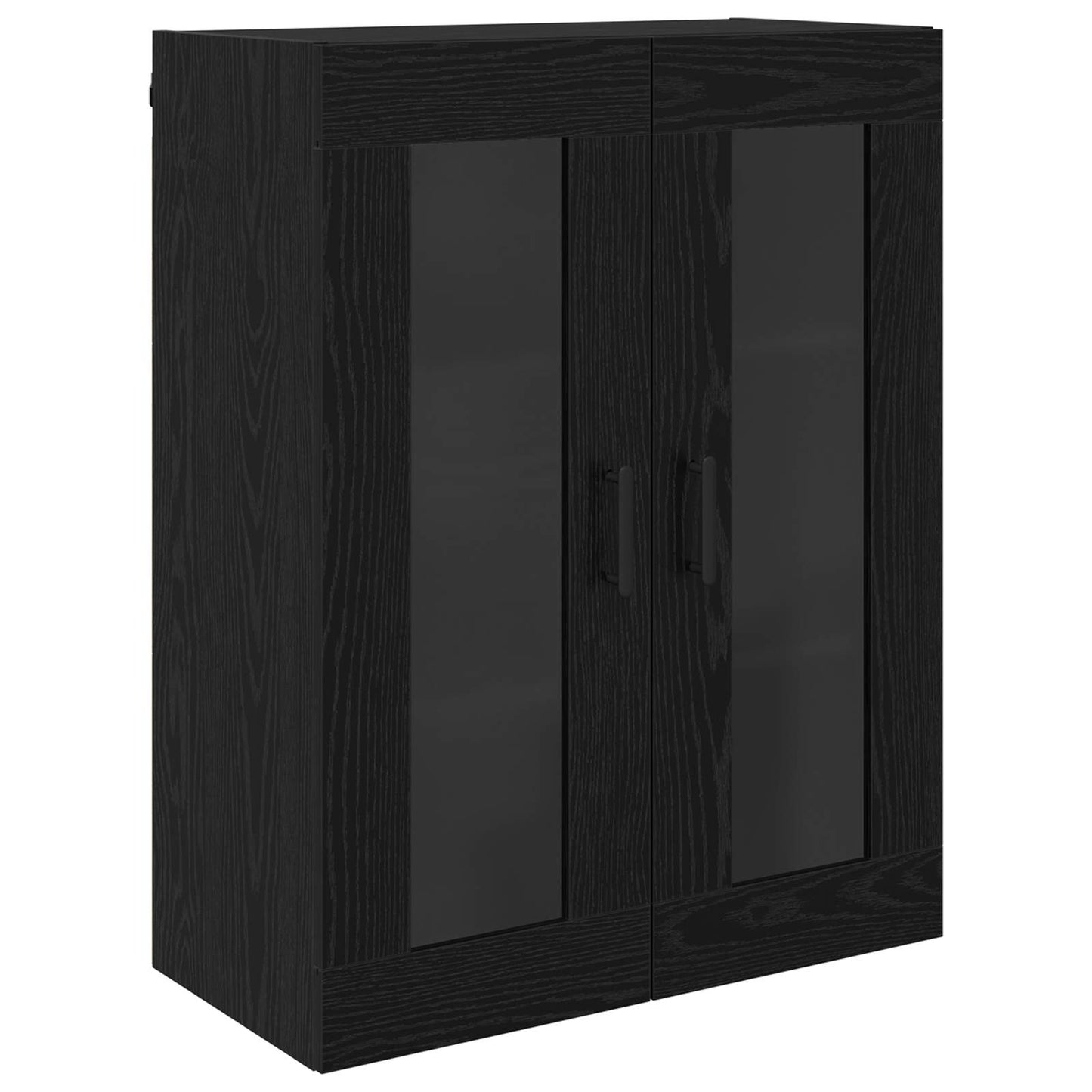 Høyskap Veggmontert Svart Eik 69,5 x 34 x 180 cm Konstruert tre