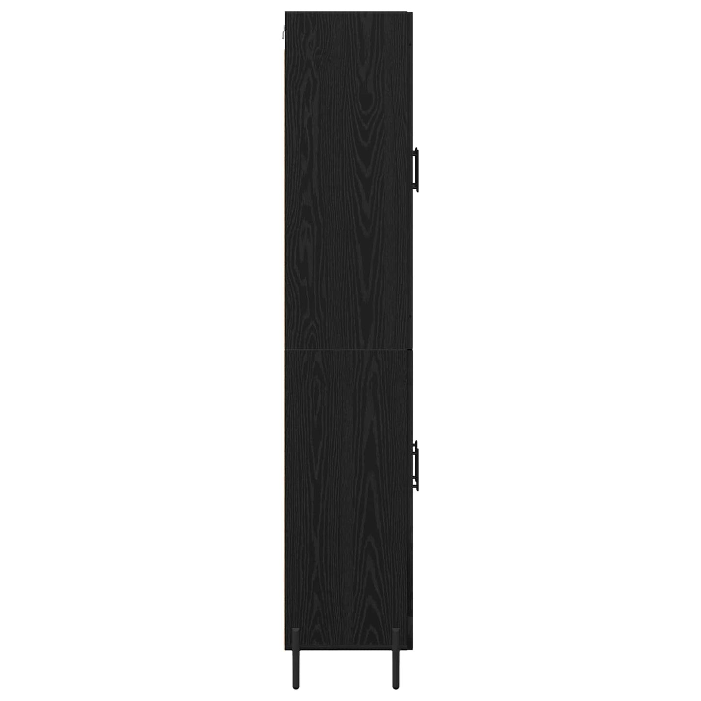 Høyskap Veggmontert Svart Eik 69,5 x 34 x 180 cm Konstruert tre