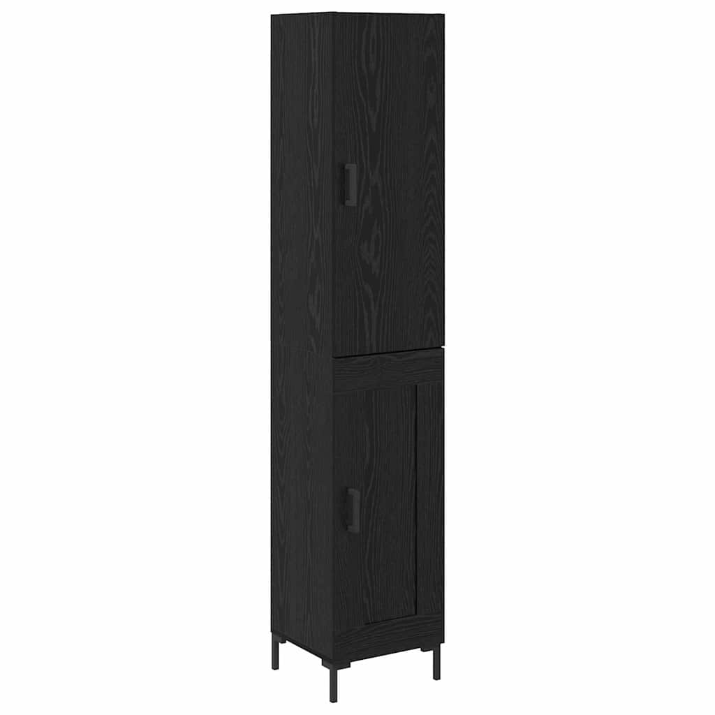 Høyskap Svart Eik 34,5 x 34 x 180 cm Konstruert tre