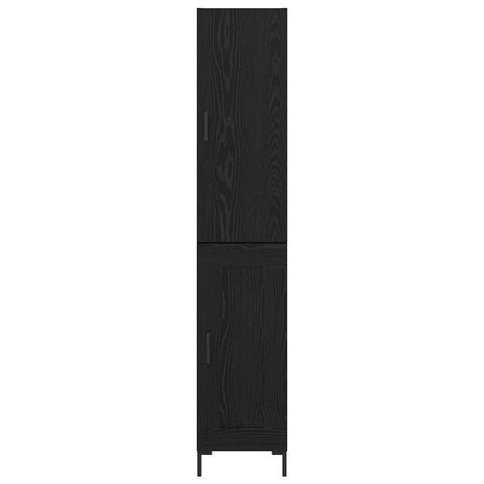 Høyskap Svart Eik 34,5 x 34 x 180 cm Konstruert tre