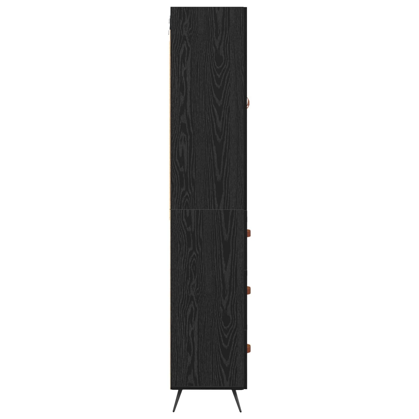 Høyskap Veggmontert Svart Eik 69,5 x 34 x 180 cm Konstruert tre