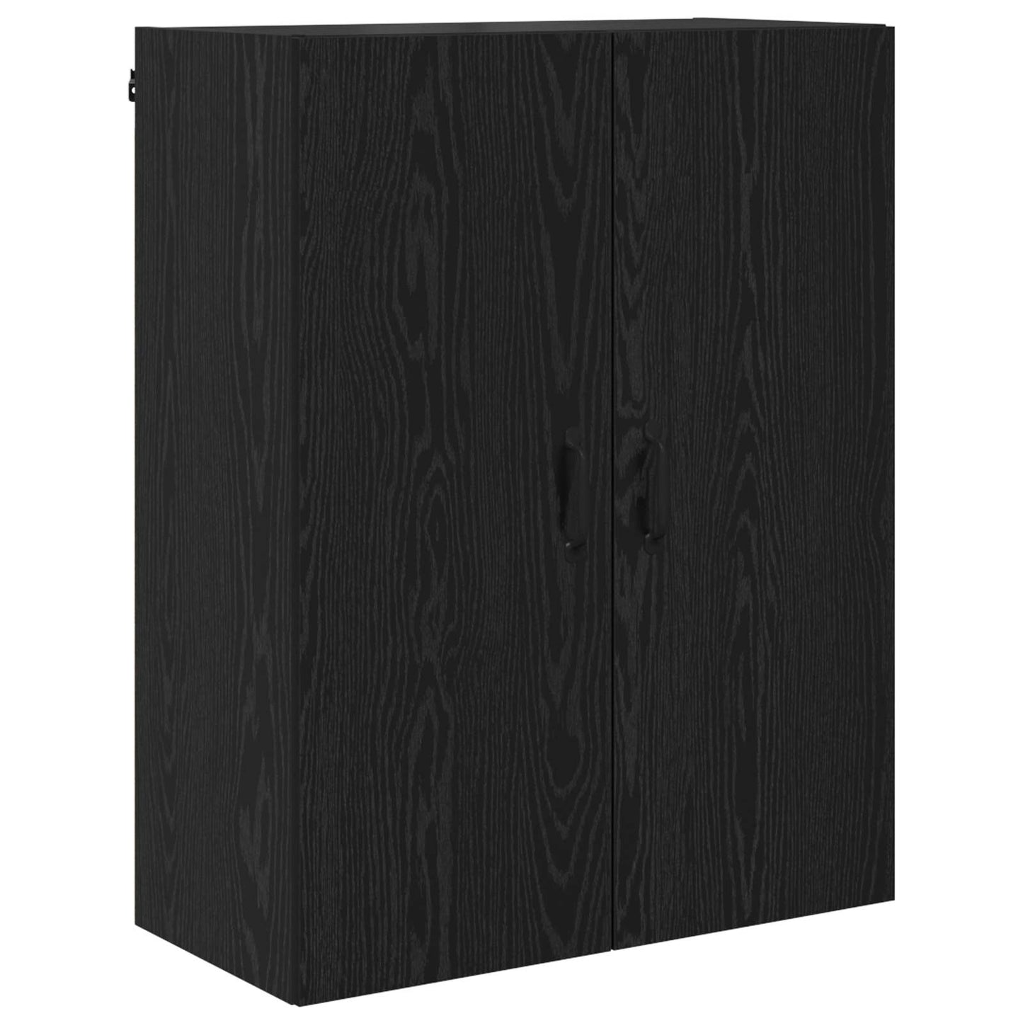 Høyskap Veggmontert Svart Eik 69,5 x 34 x 180 cm Konstruert tre