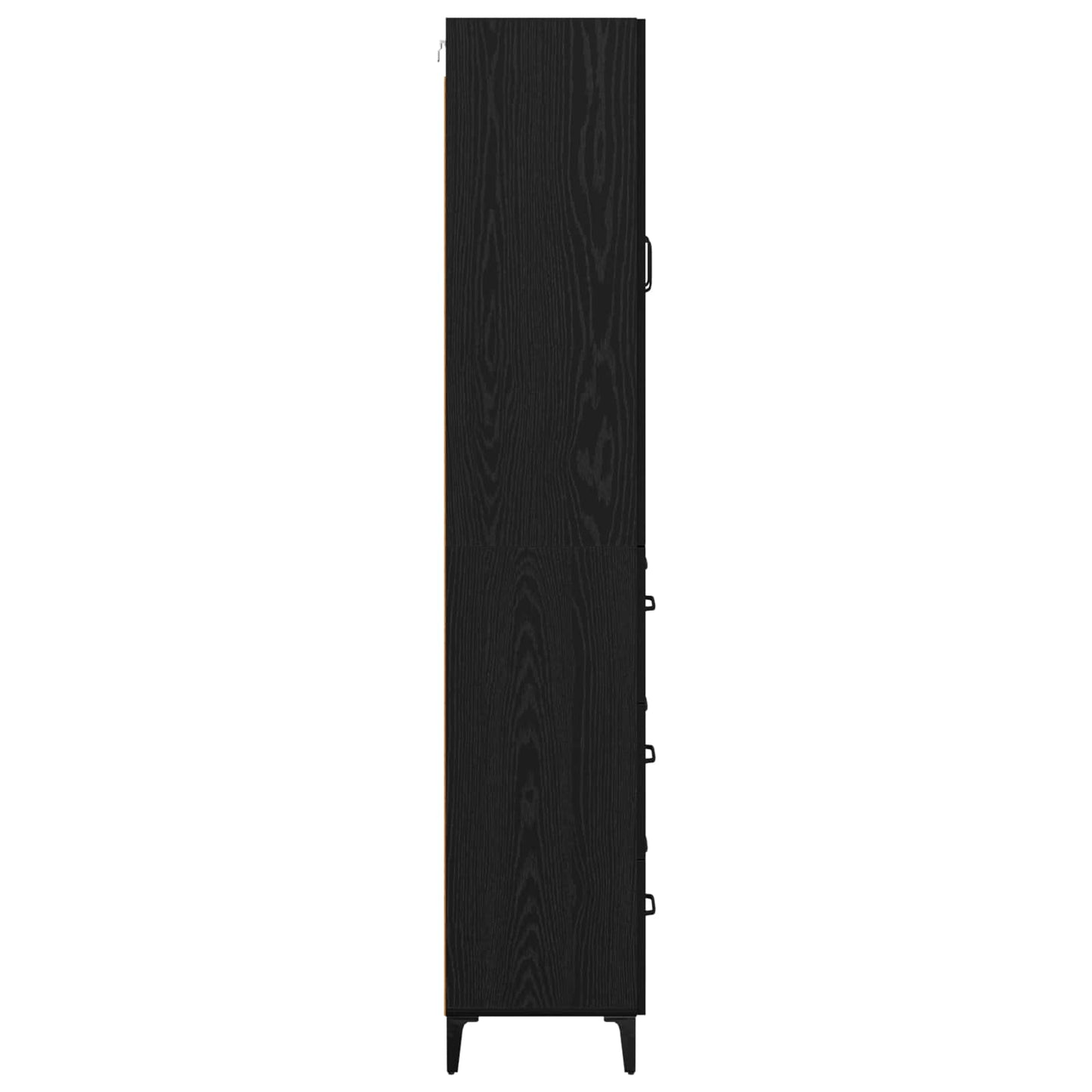 Høyskap Veggmontert Svart Eik 69,5 x 34 x 180 cm Konstruert tre