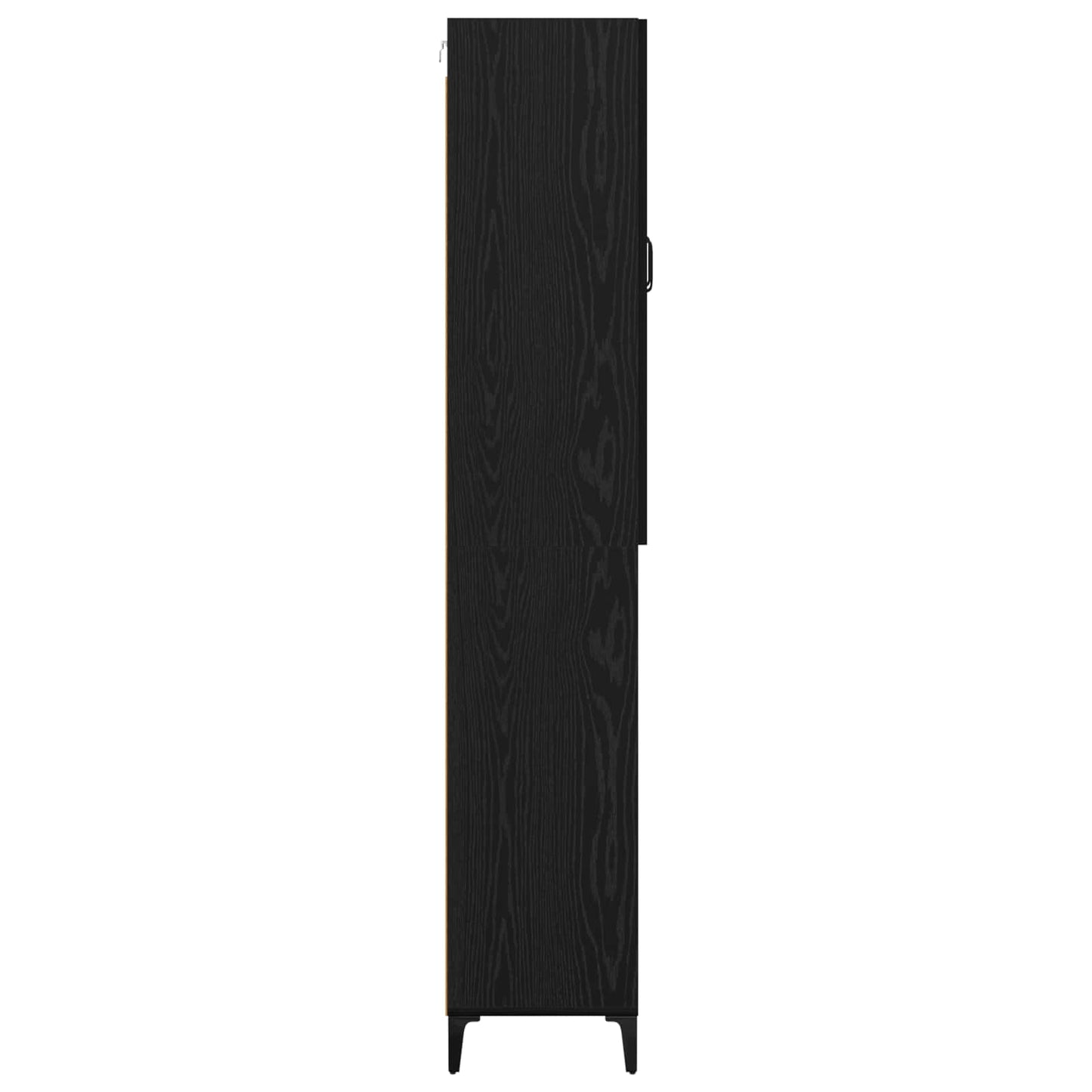 Høyskap Veggmontert Svart Eik 69,5 x 34 x 180 cm Konstruert tre