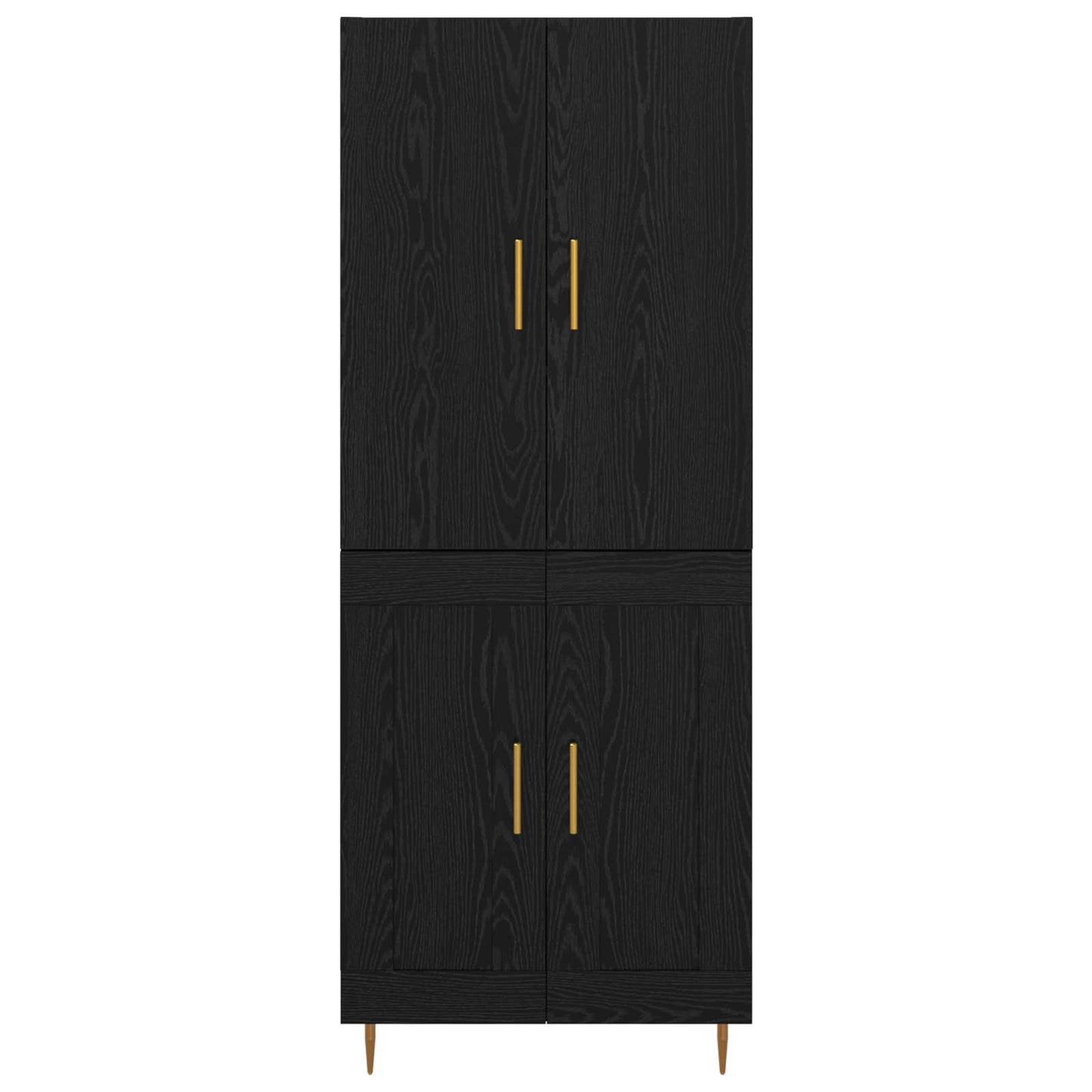 Høyskap Veggmontert Svart Eik 69,5 x 34 x 180 cm Konstruert tre