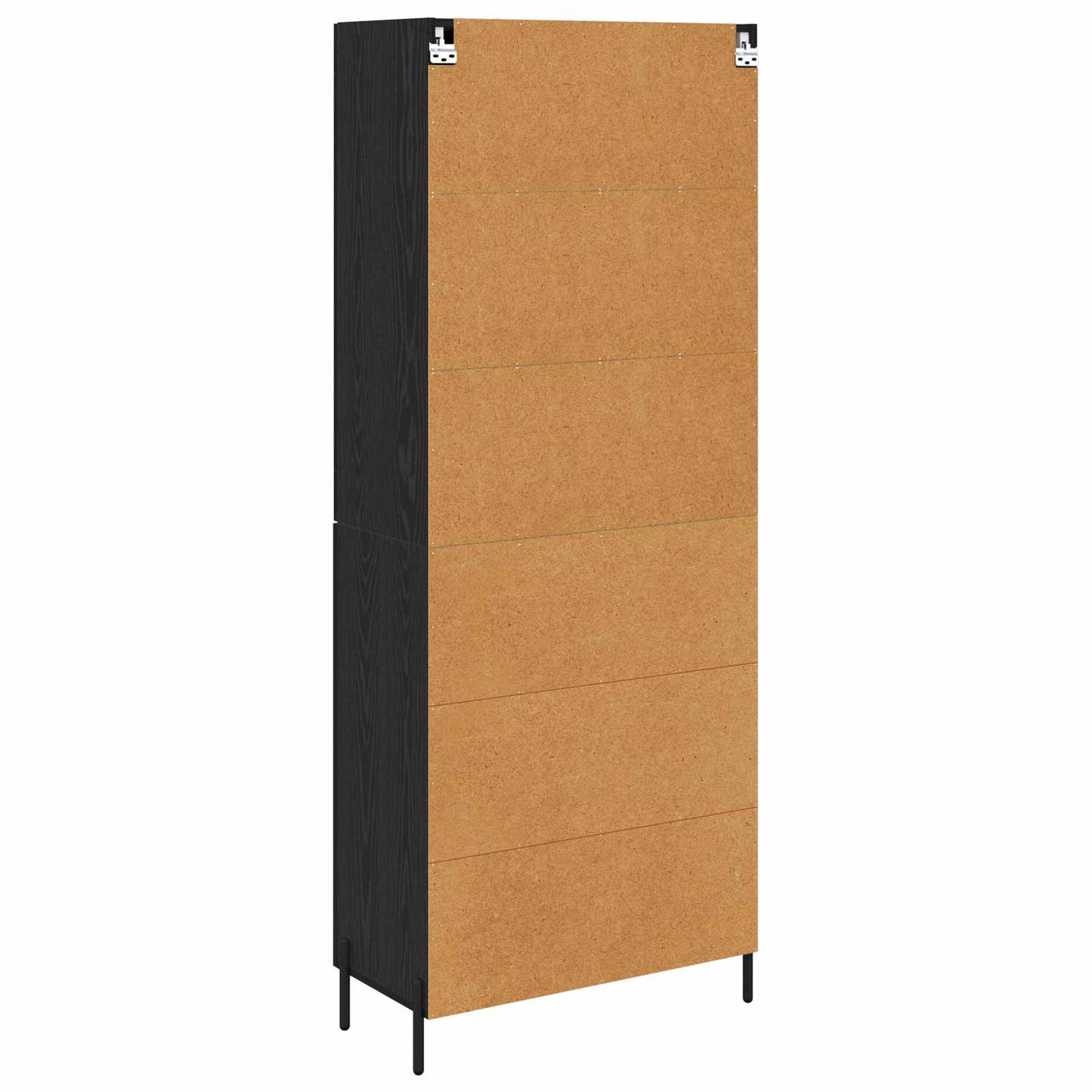 Høyskap Veggmontert Svart Eik 69,5 x 34 x 180 cm Konstruert tre