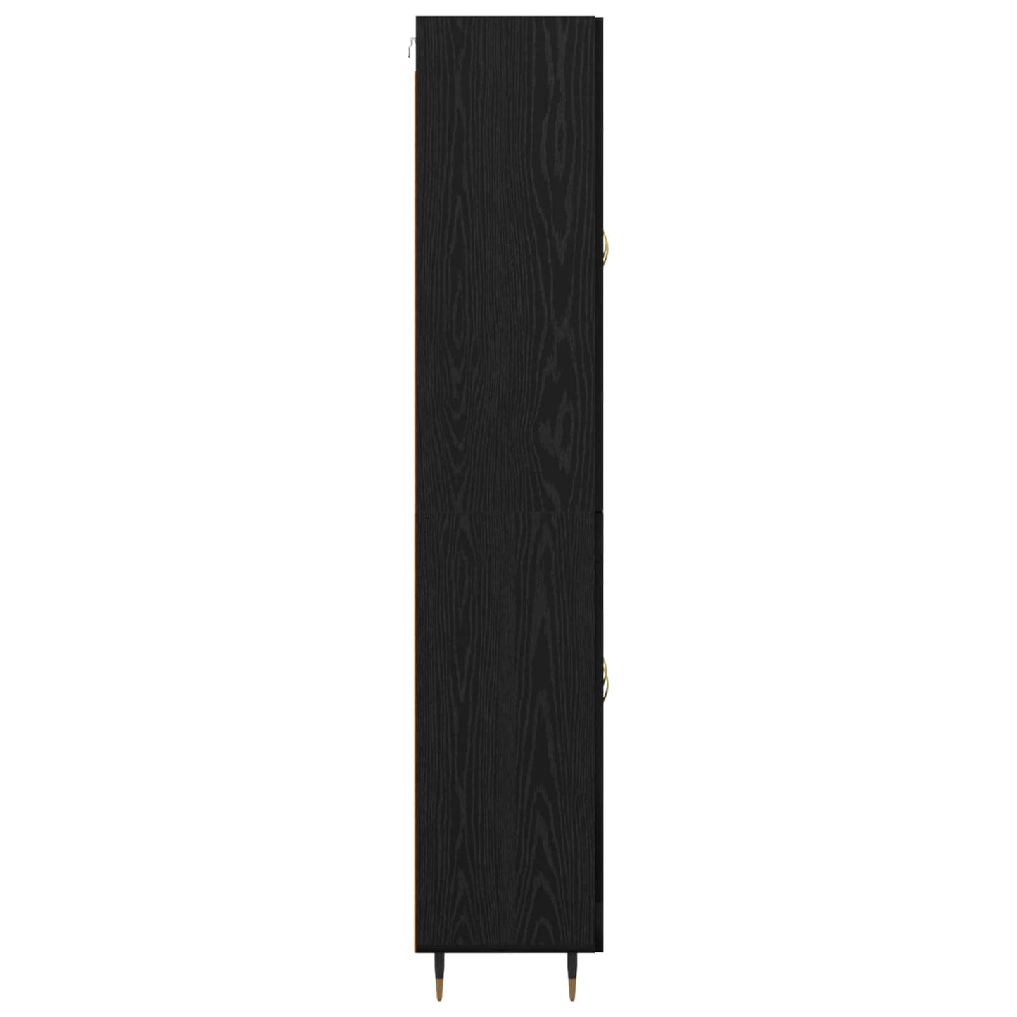 Høyskap Veggmontert Svart Eik 69,5 x 34 x 180 cm Konstruert tre