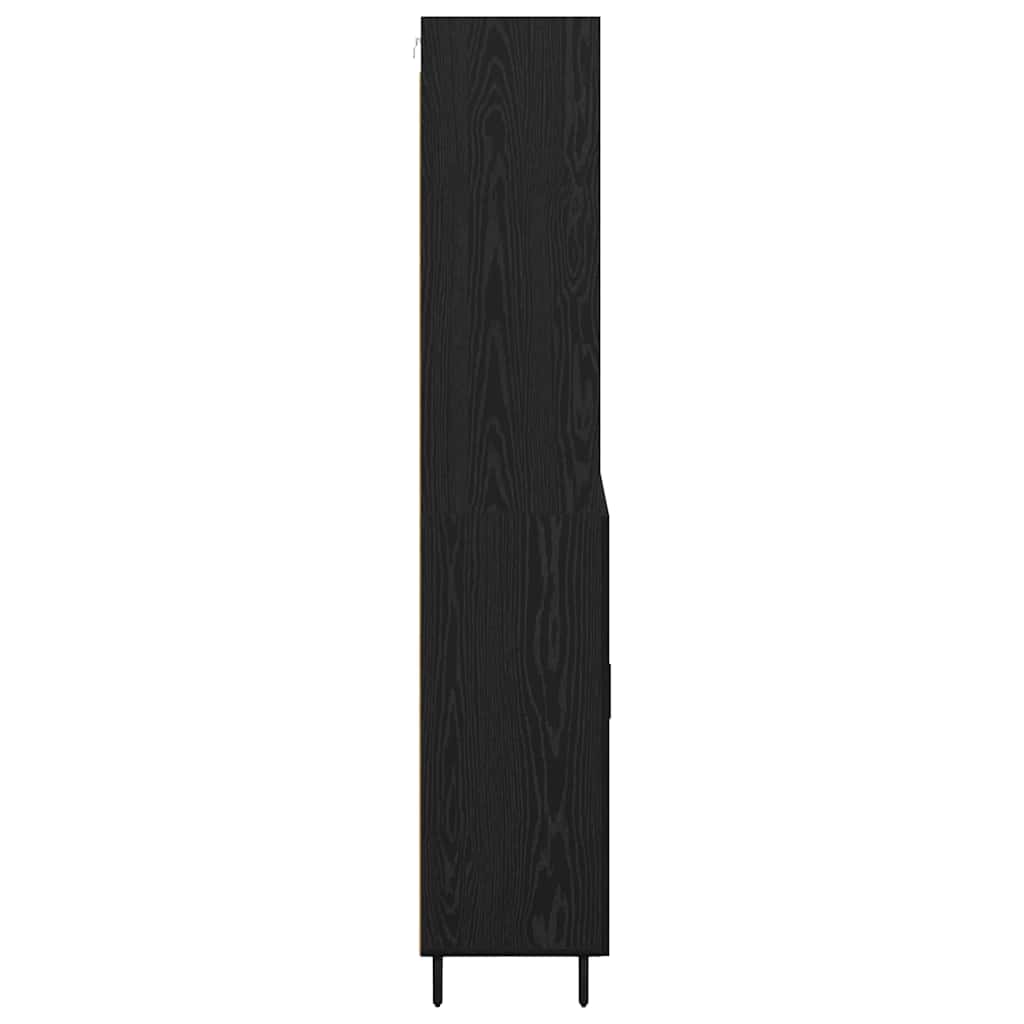 Høyskap Svart eik 69,5 x 34 x 180 cm Konstruert tre
