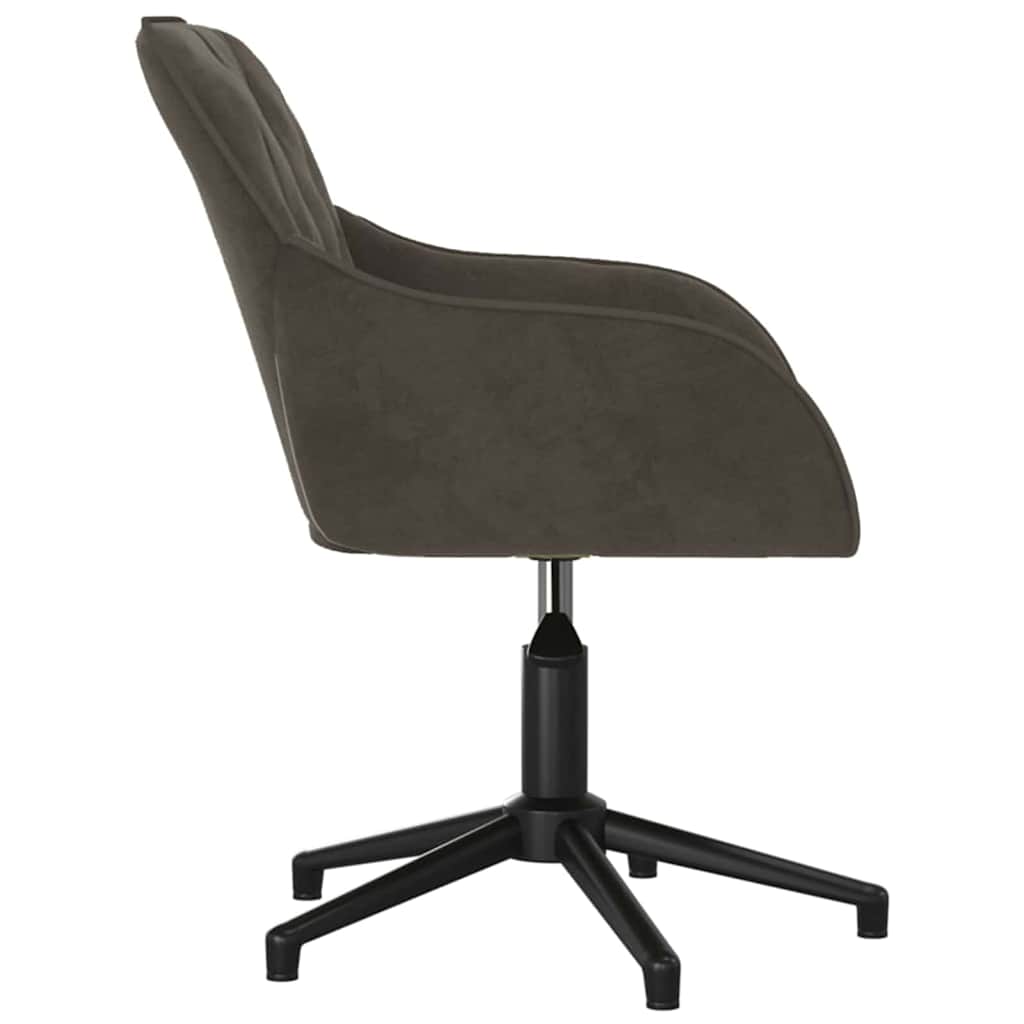 Kontorstol Mørkegrå 56 x 61,5 x 72 cm Fløyel
