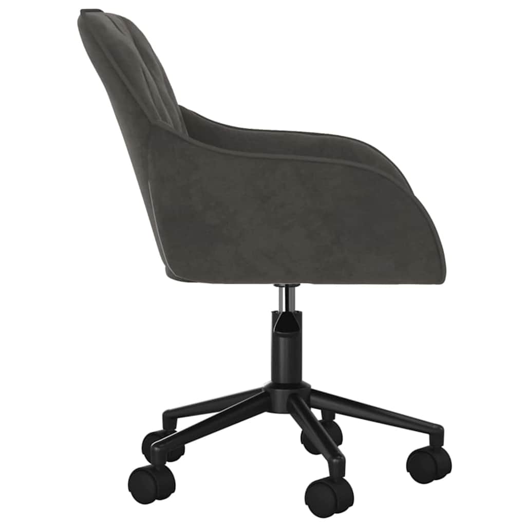 Kontorstol med hjul Mørkegrå 56 x 61,5 x 72 cm Fløyel