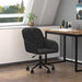 Kontorstol med hjul Svart 56 x 61,5 x 72 cm Fløyel