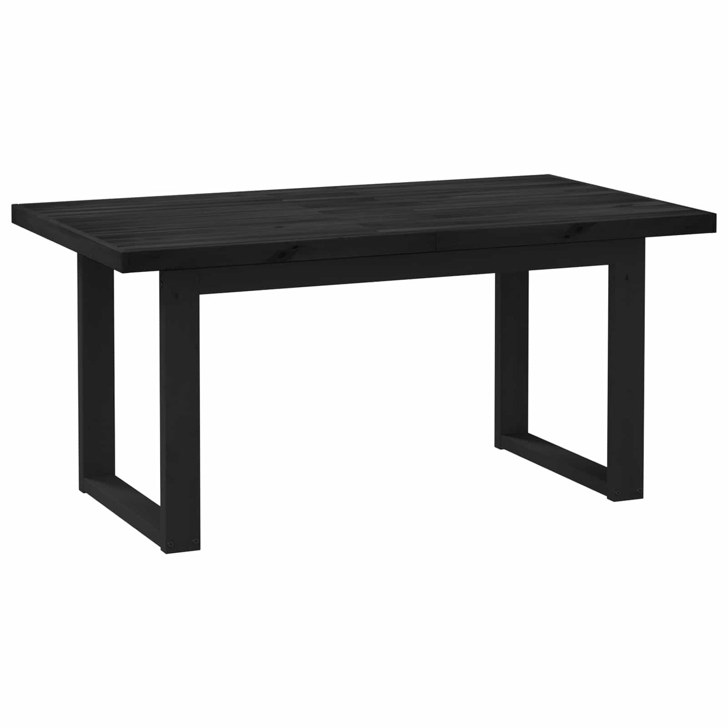 Spisebord NOAIN 160 cm Heltre furu Svart Rektangulær