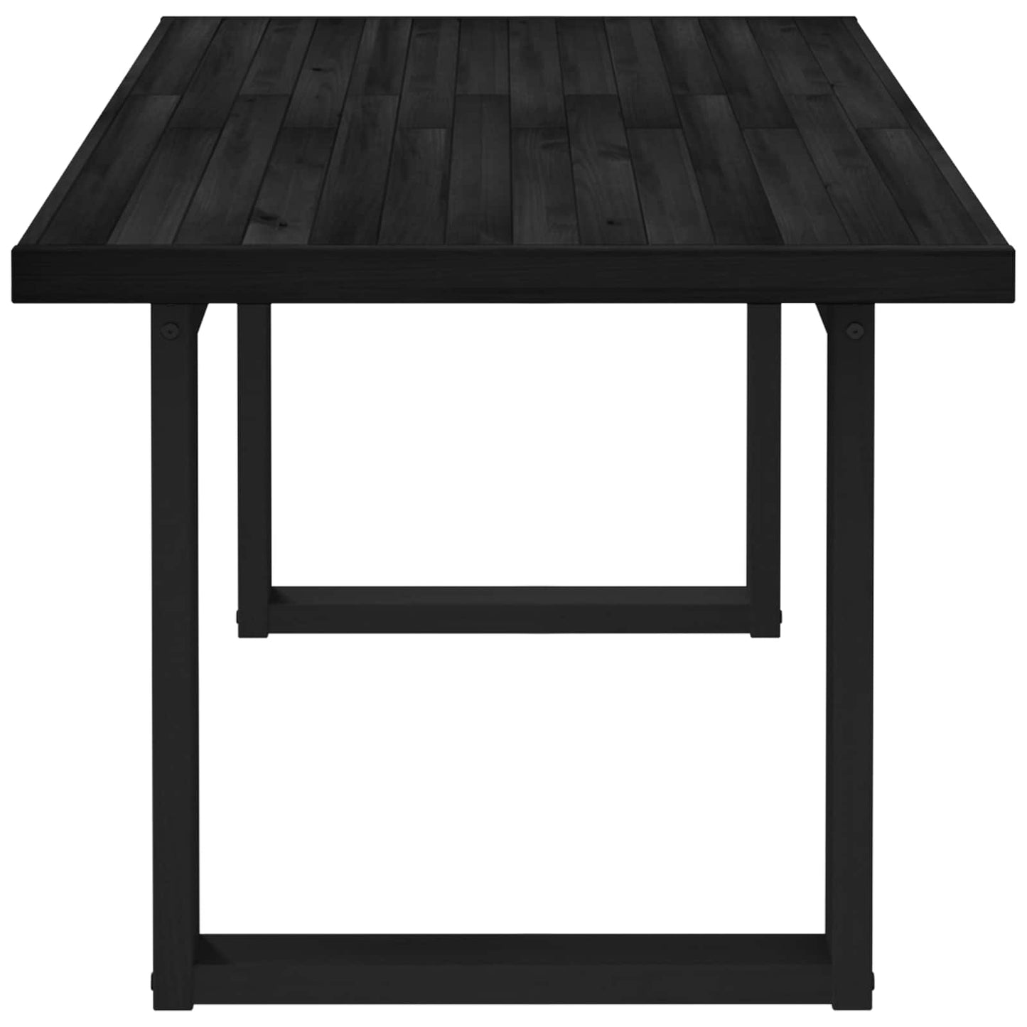 Spisebord NOAIN 160 cm Heltre furu Svart Rektangulær