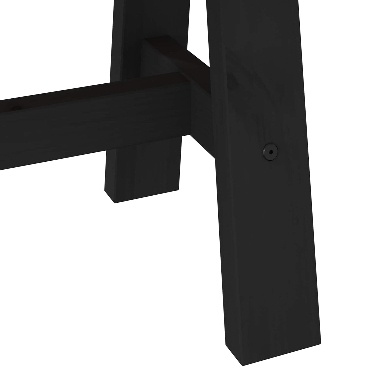Spisebenk NOAIN 180 x 41 x 45 cm Massiv furu Svart