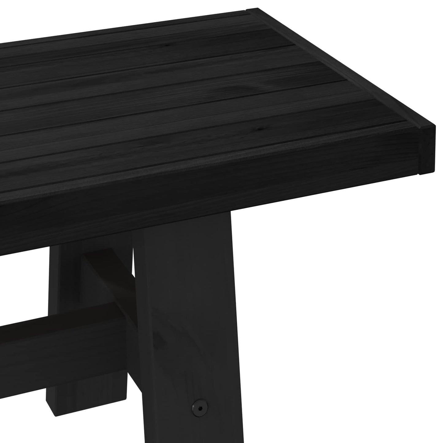 Spisebenk NOAIN 180 x 41 x 45 cm Massiv furu Svart