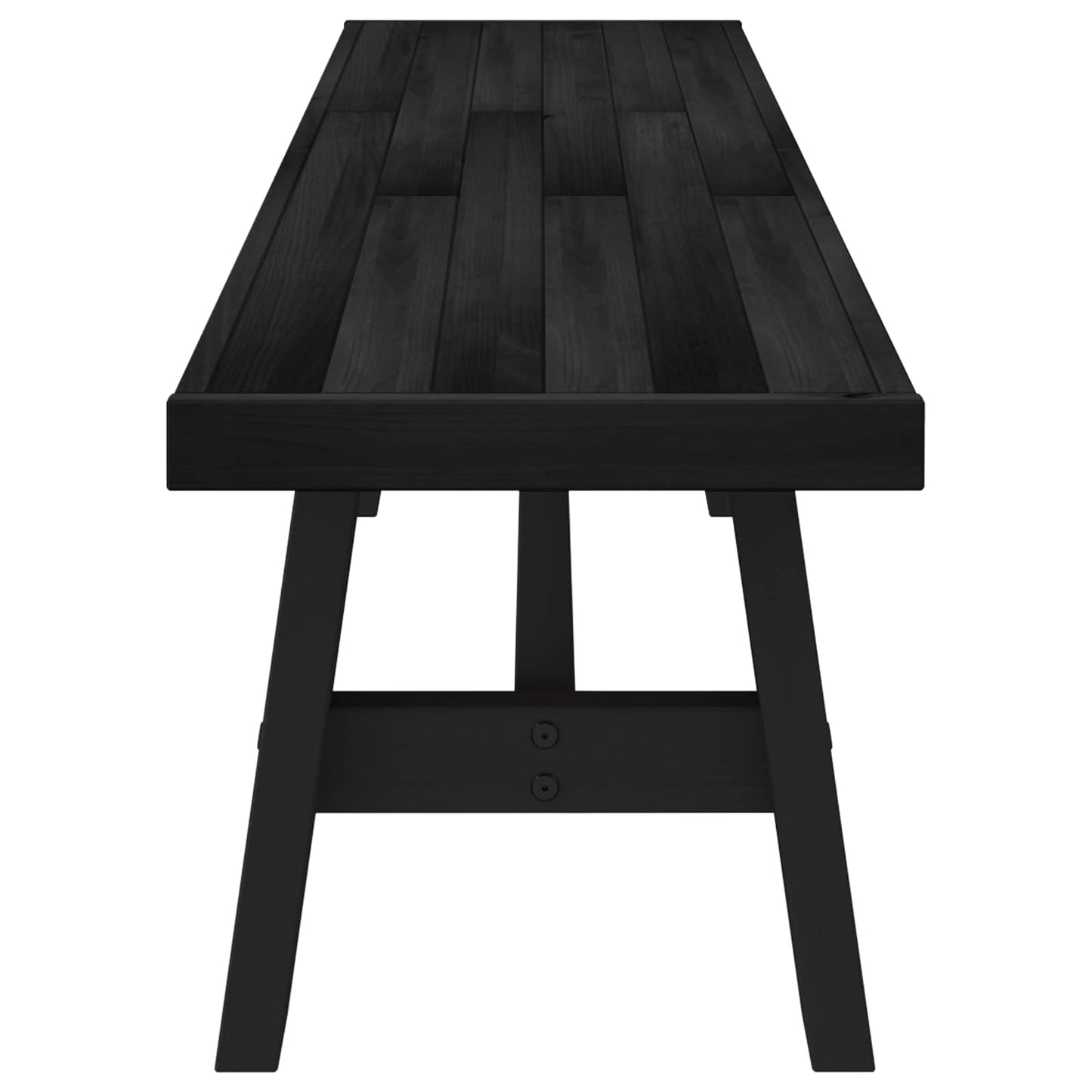 Spisebenk NOAIN 180 x 41 x 45 cm Massiv furu Svart