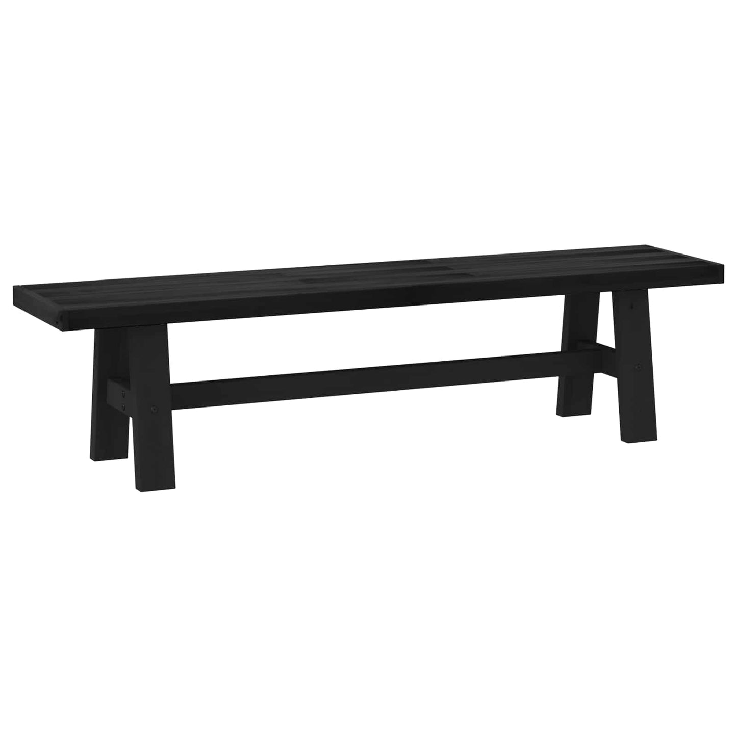 Spisebenk NOAIN 160 x 41 x 45 cm Massiv furu Svart