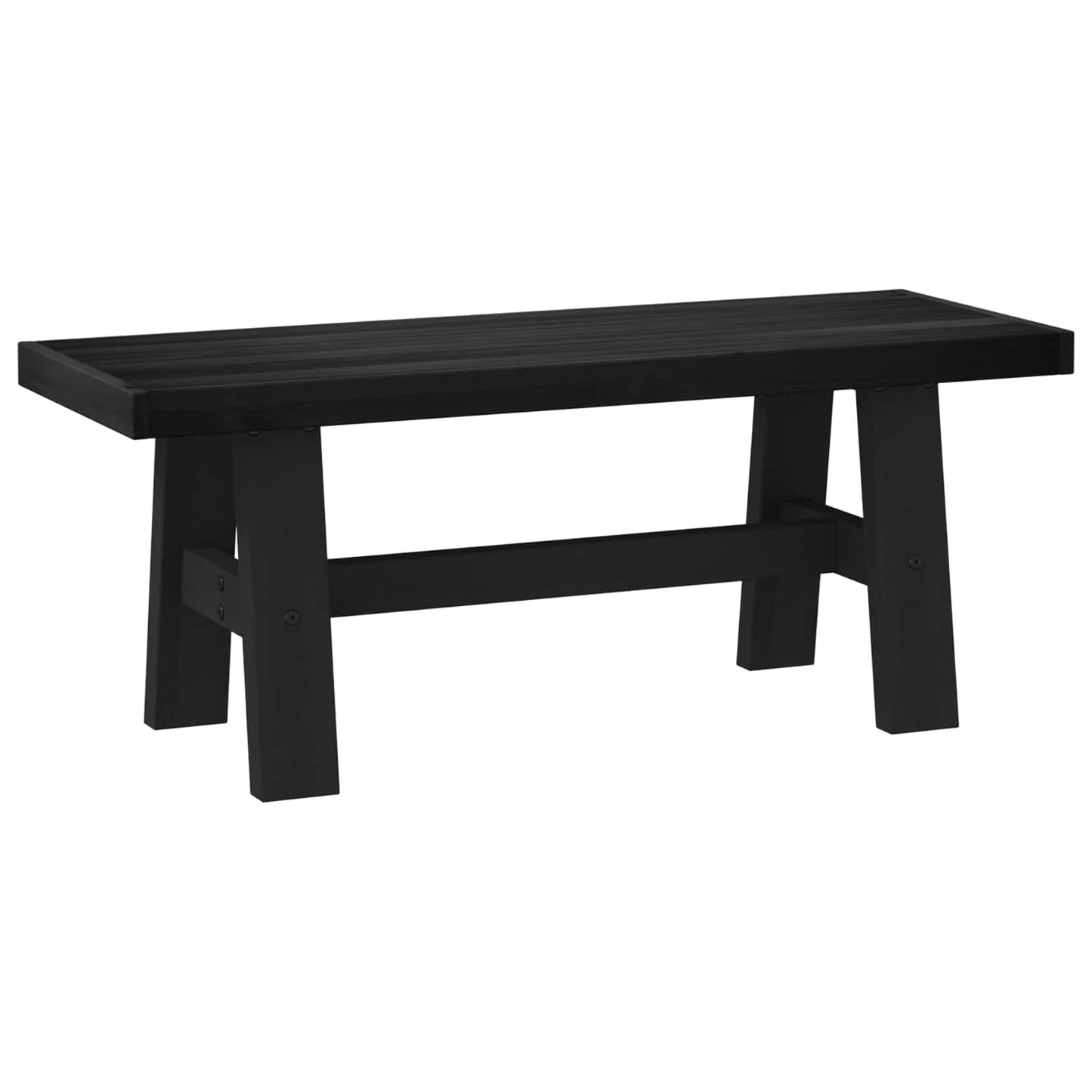 Spisebenk NOAIN 120 x 41 x 45 cm Massiv furu Svart