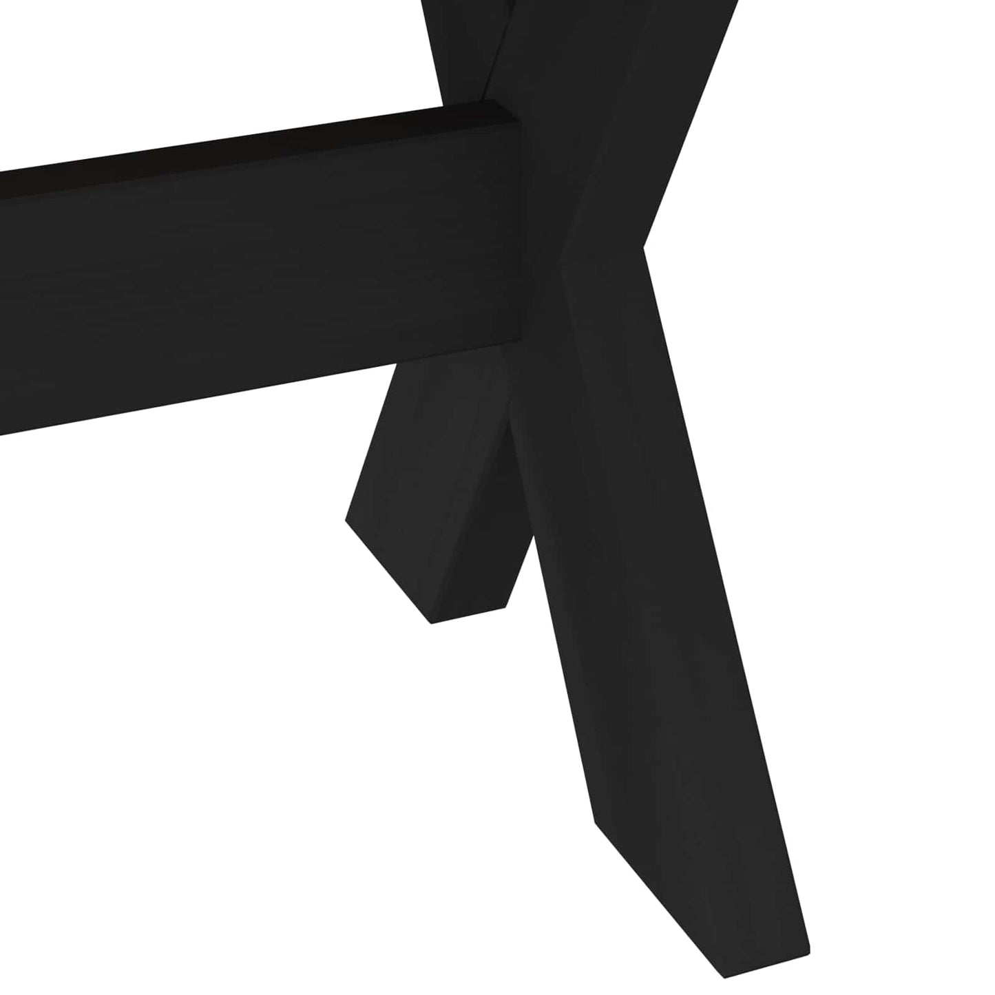 Spisebenk NOAIN 120 x 41 x 45 cm Massiv furu Svart
