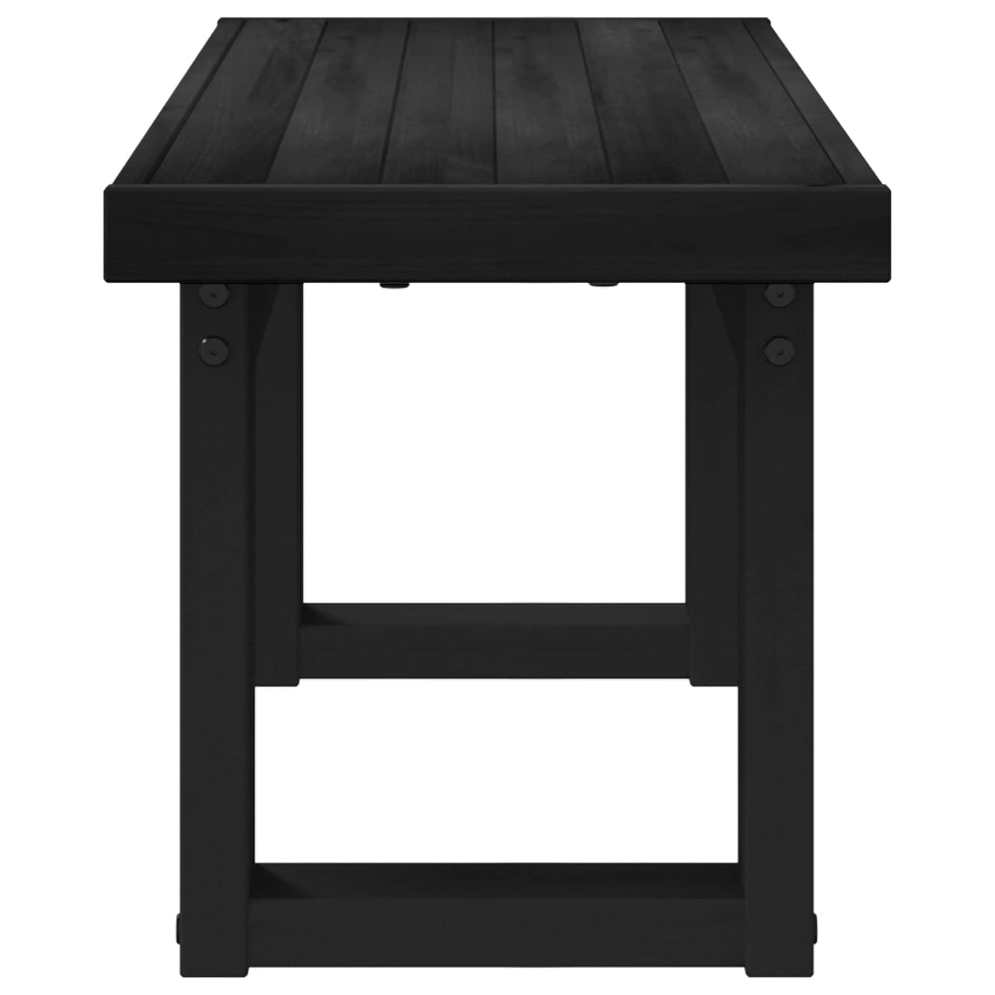 Spisebenk NOAIN 120 x 41 x 45 cm Massiv furu Svart