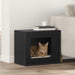 Katt Hus Svart 51 x 30 x 42,5 cm Konstruert tre