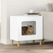 Katt Hus Hvit 51 x 30 x 52 cm Konstruert tre