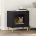 Katt Hus Svart 51 x 30 x 52 cm Konstruert tre
