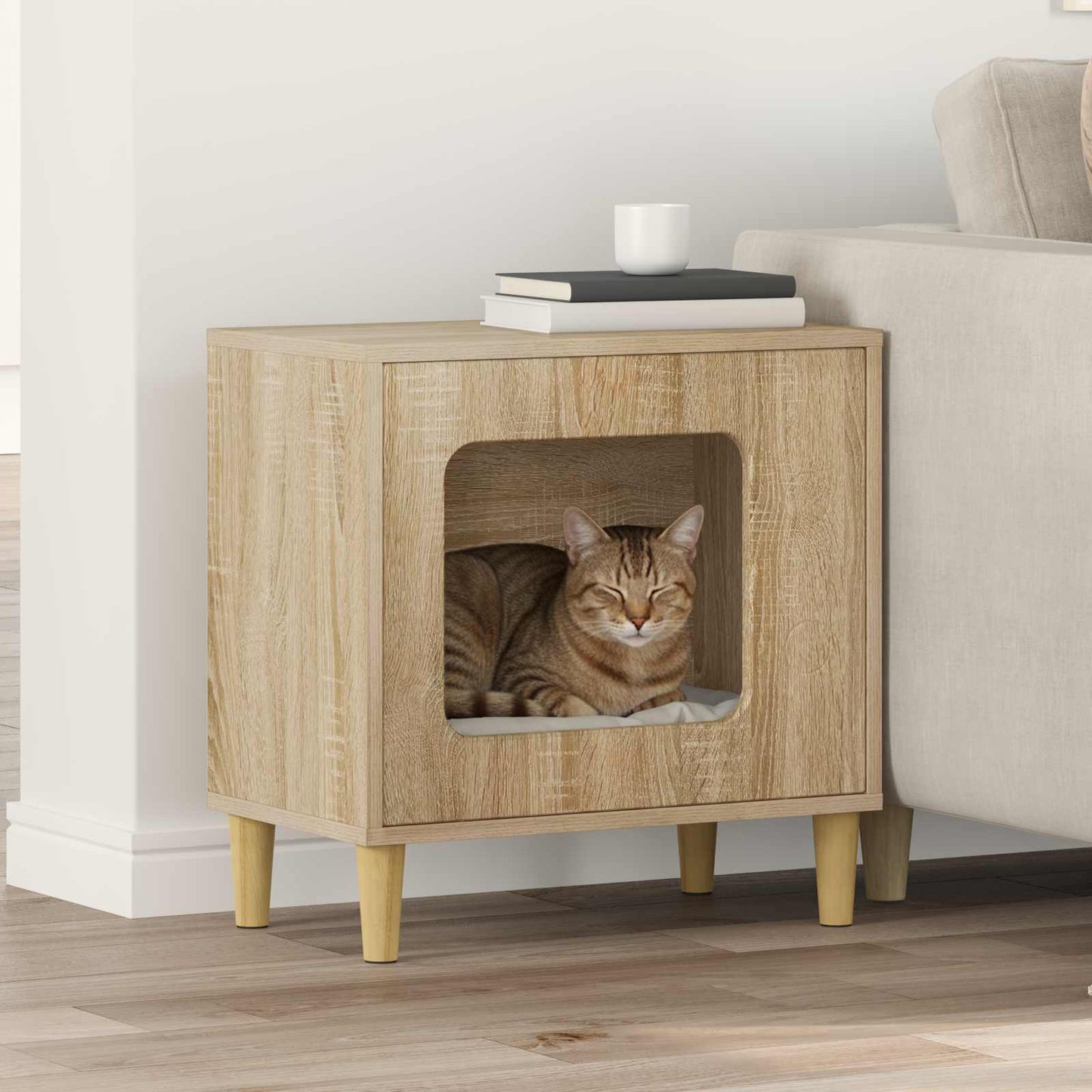 Katt Hus Sonoma 51 x 30 x 52 cm Konstruert tre