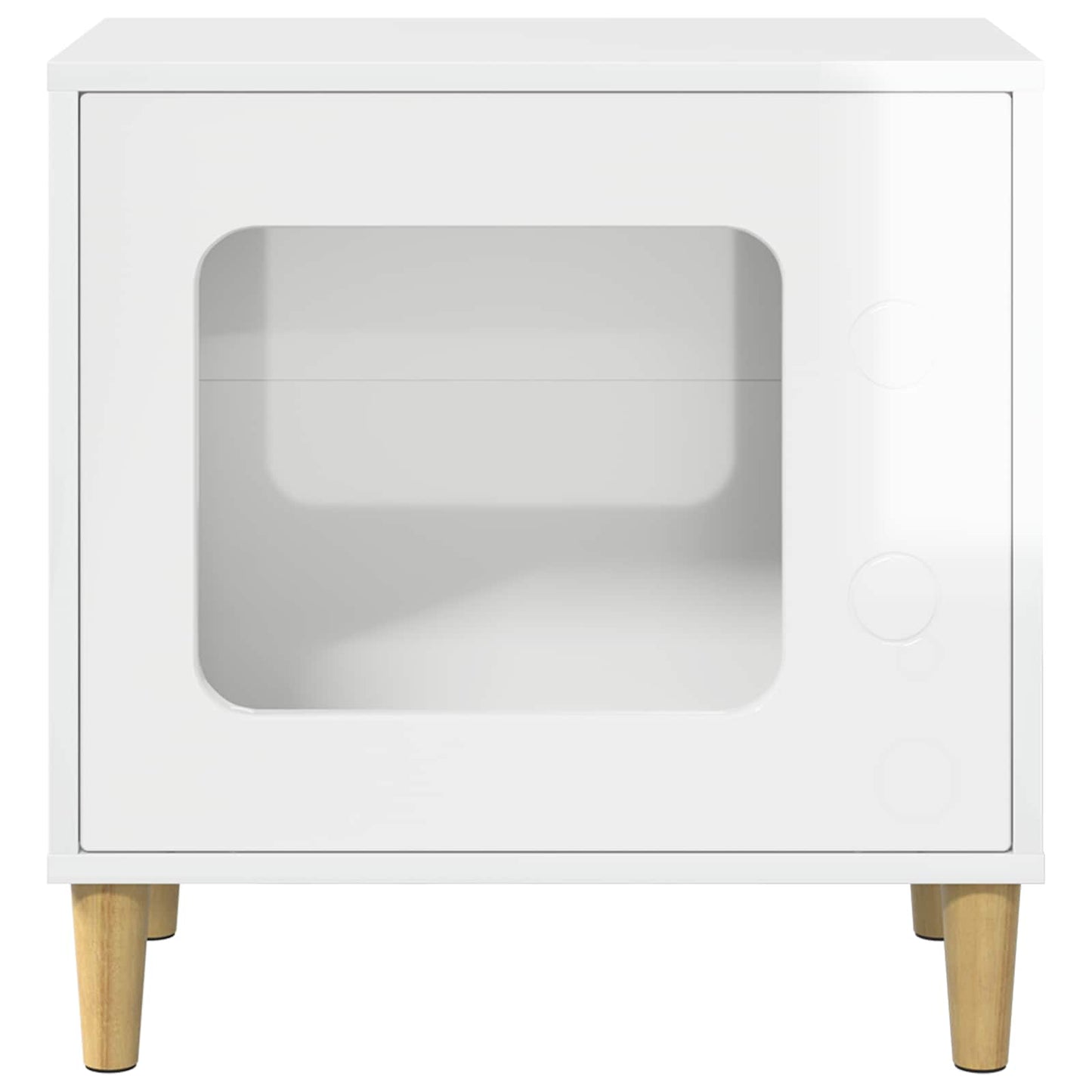 Katt Hus Glanset Hvit 51 x 30 x 52 cm Konstruert tre