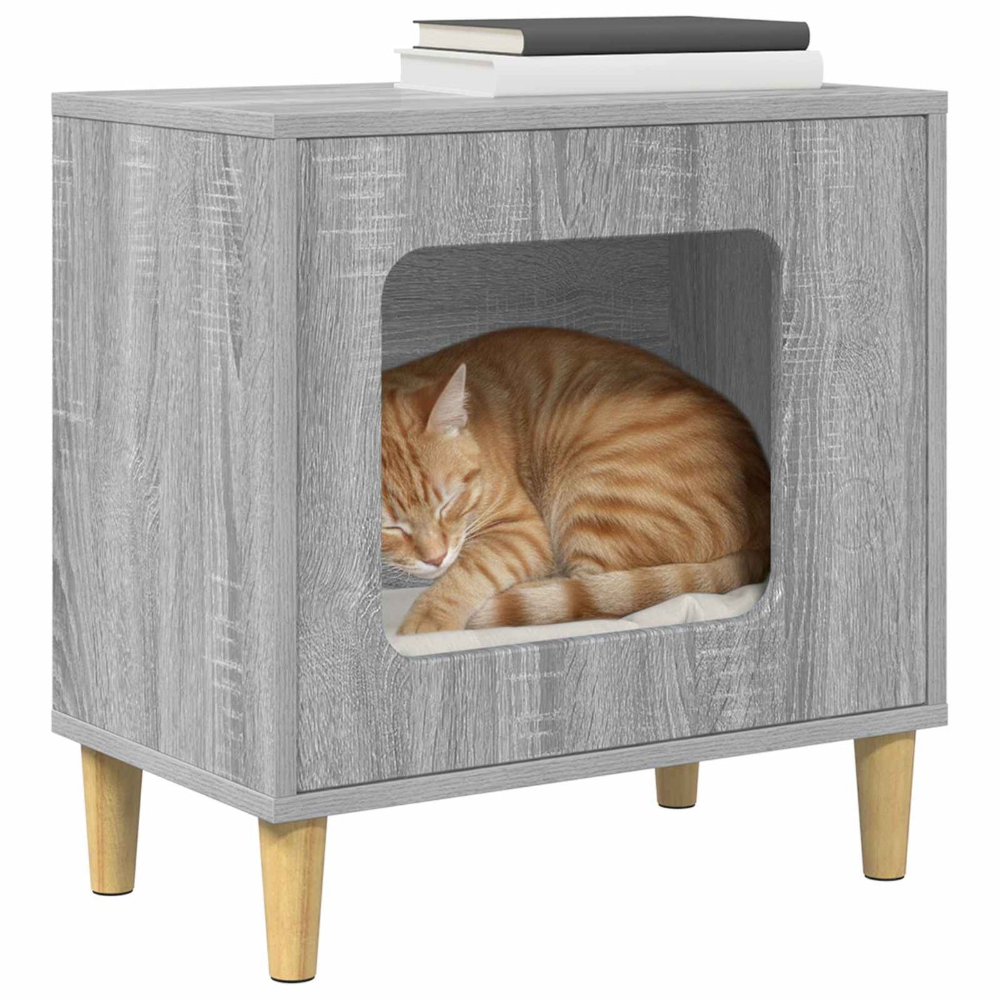 Katt Hus Grå Sonoma 51 x 30 x 52 cm Konstruert tre