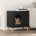 Katt Hus Svart 51 x 30 x 52 cm Konstruert tre