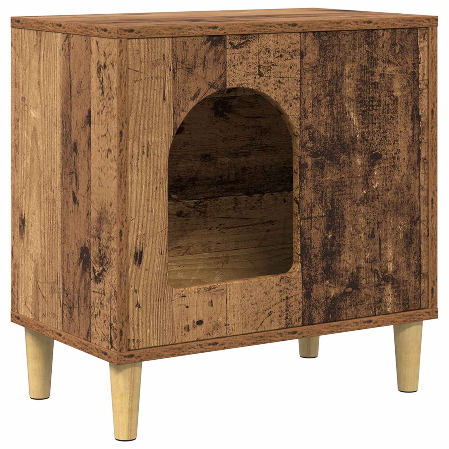 Katt Hus Gammelt tre 51 x 30 x 52 cm Konstruert tre