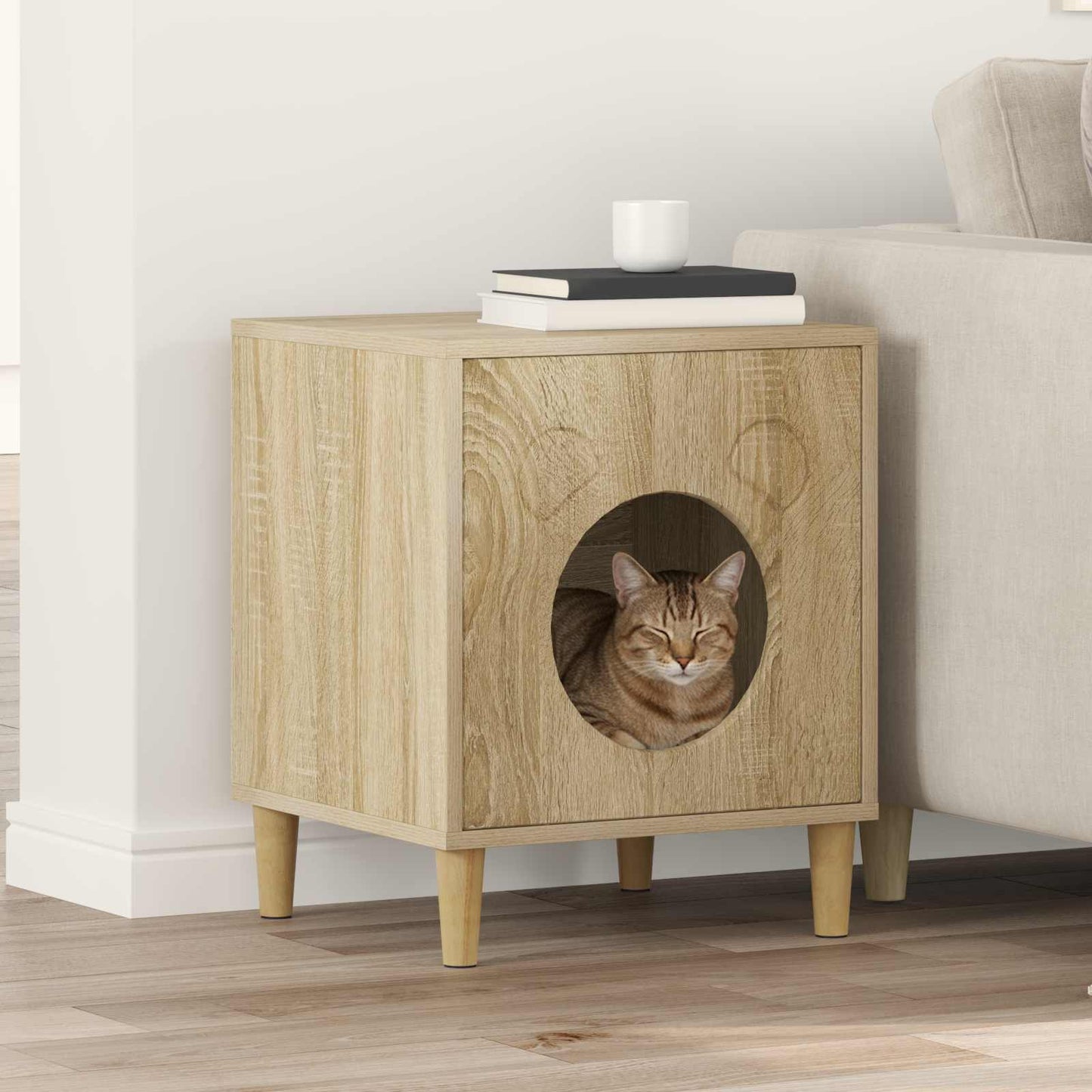 Katt Hus Sonoma 42,5 x 40 x 53 cm Konstruert tre