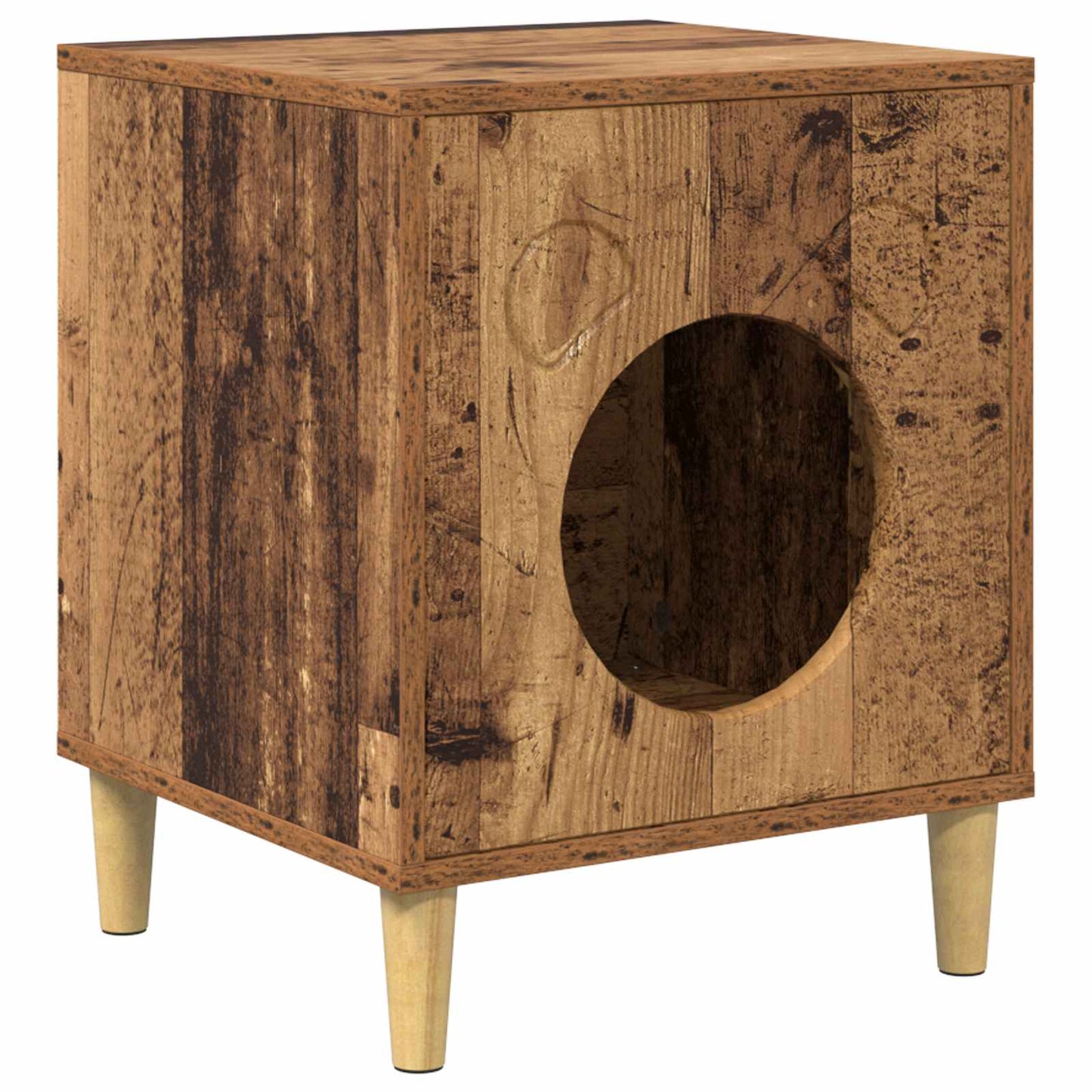 Katt Hus Gammelt tre 42,5 x 40 x 53 cm Konstruert tre