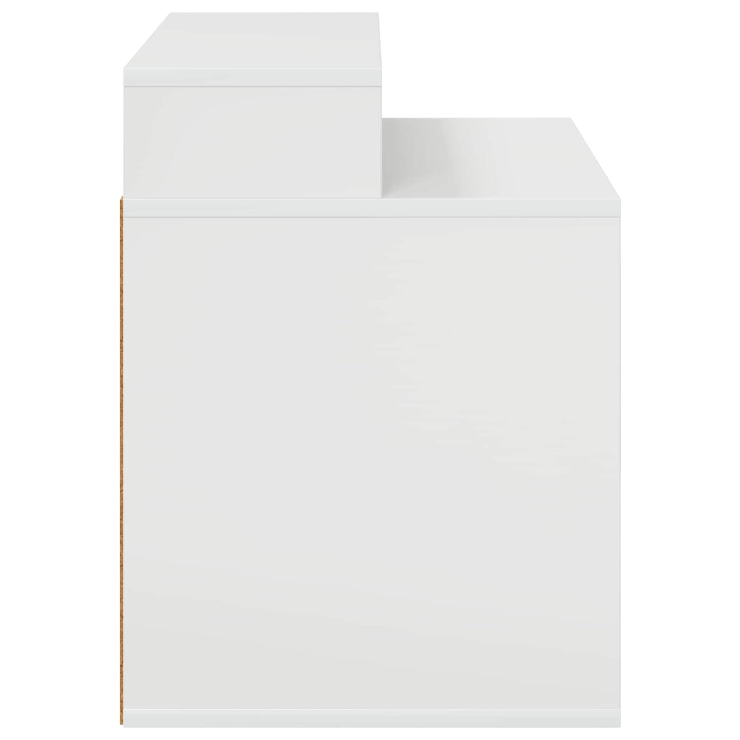 Katt Hus Glanset Hvit 42,5 x 40 x 53,5 cm Konstruert tre