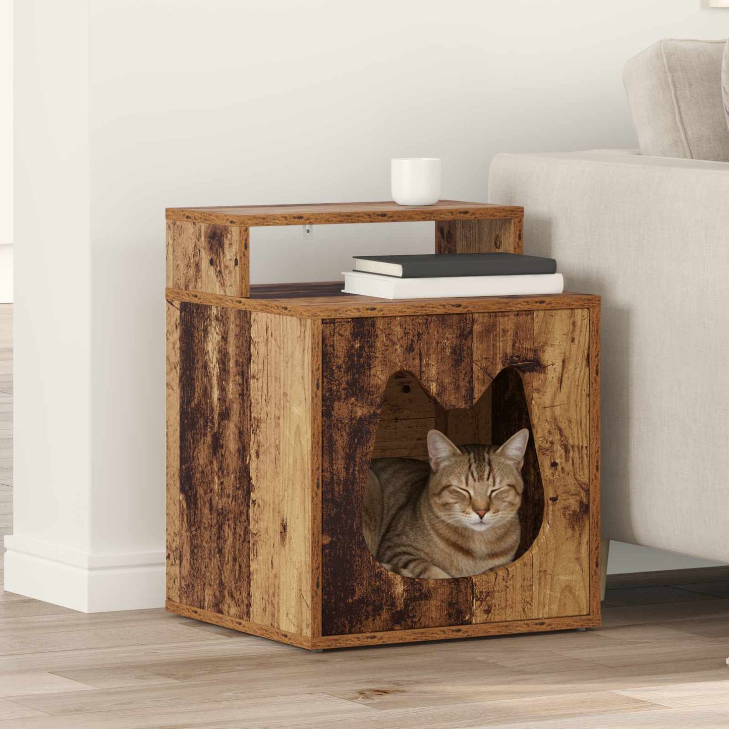 Katt Hus Gammelt tre 42,5 x 40 x 53,5 cm Konstruert tre