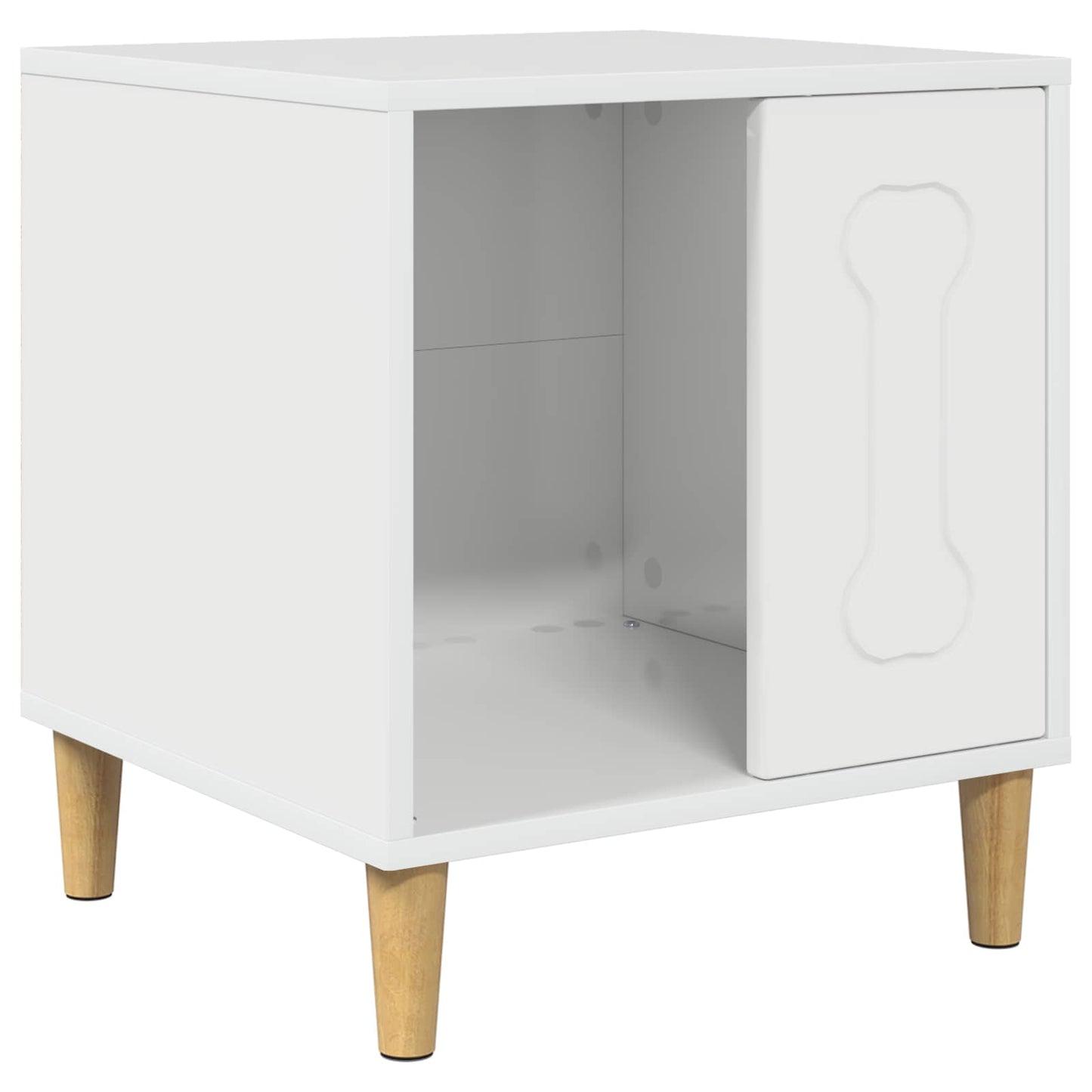 Hundehus Glanset Hvit 44 x 42 x 49 cm Konstruert tre