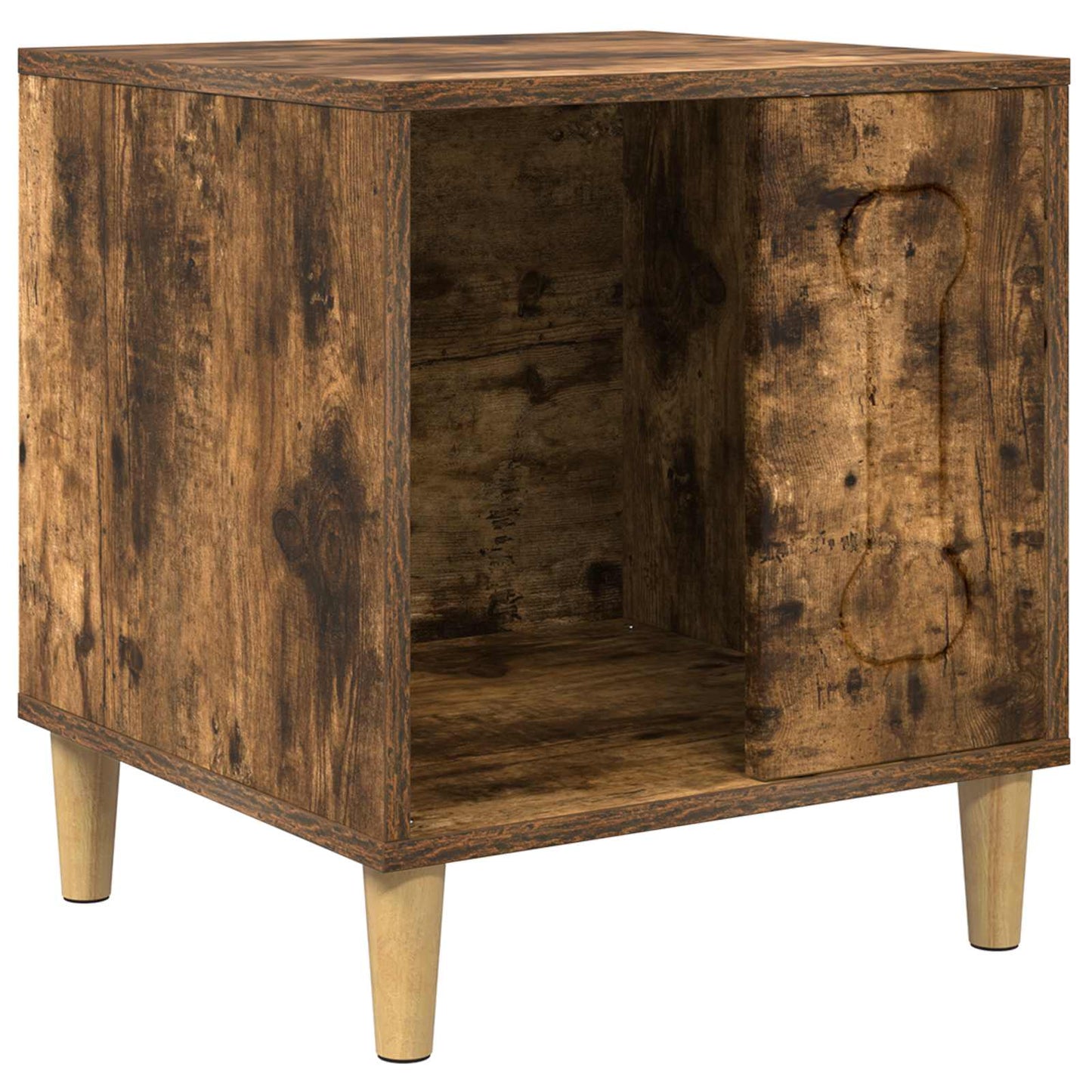Hundehus Røkt eik 44 x 42 x 49 cm Konstruert tre