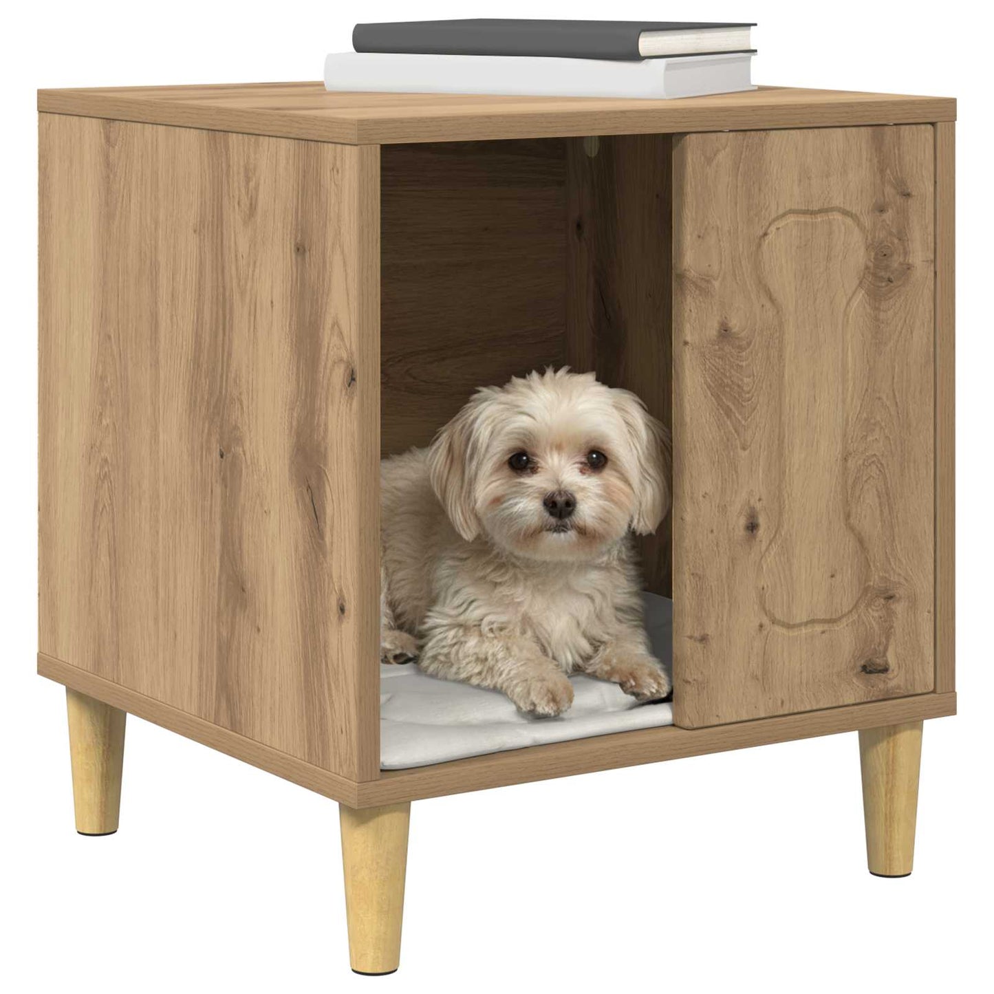 Hundehus Kunstnerisk Eik 44 x 42 x 49 cm Konstruert tre