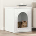 Katt Hus Hvit 53 x 52 x 62 cm Konstruert tre