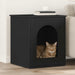 Katt Hus Svart 53 x 52 x 62 cm Konstruert tre